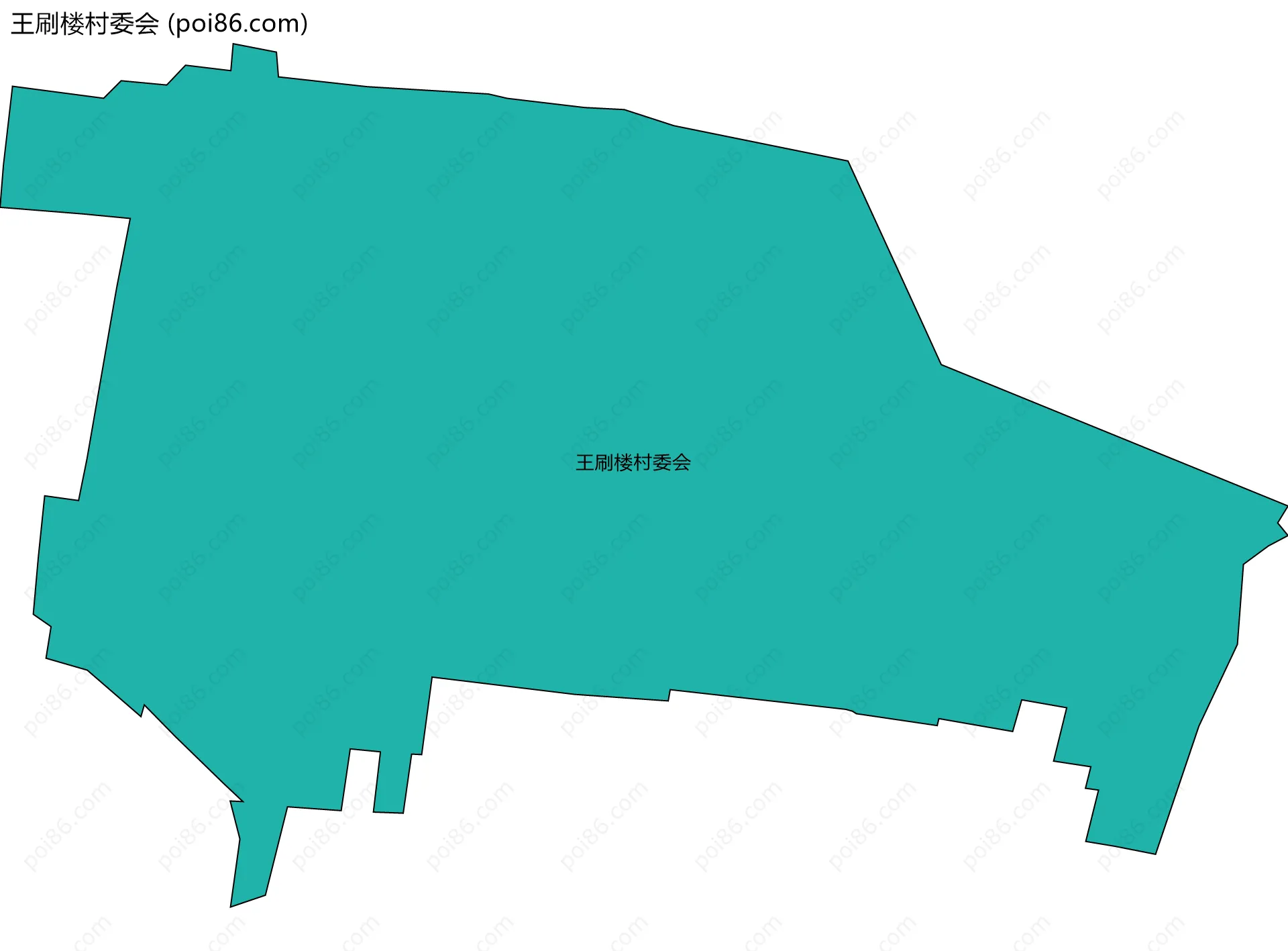 王刷楼村委会边界地图