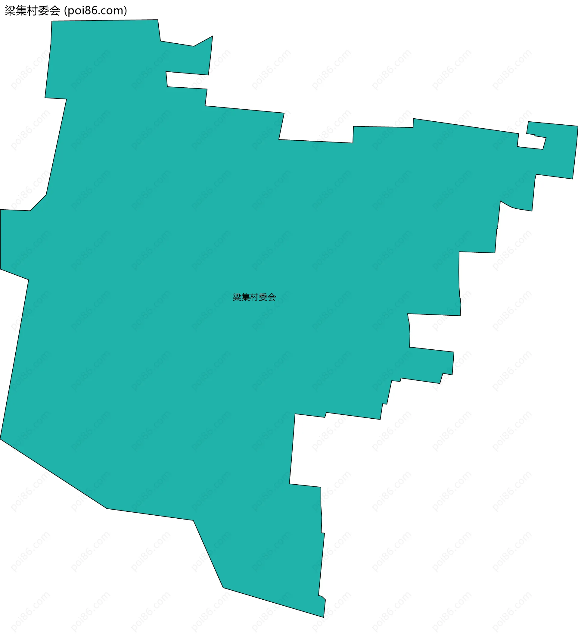 梁集村委会边界地图