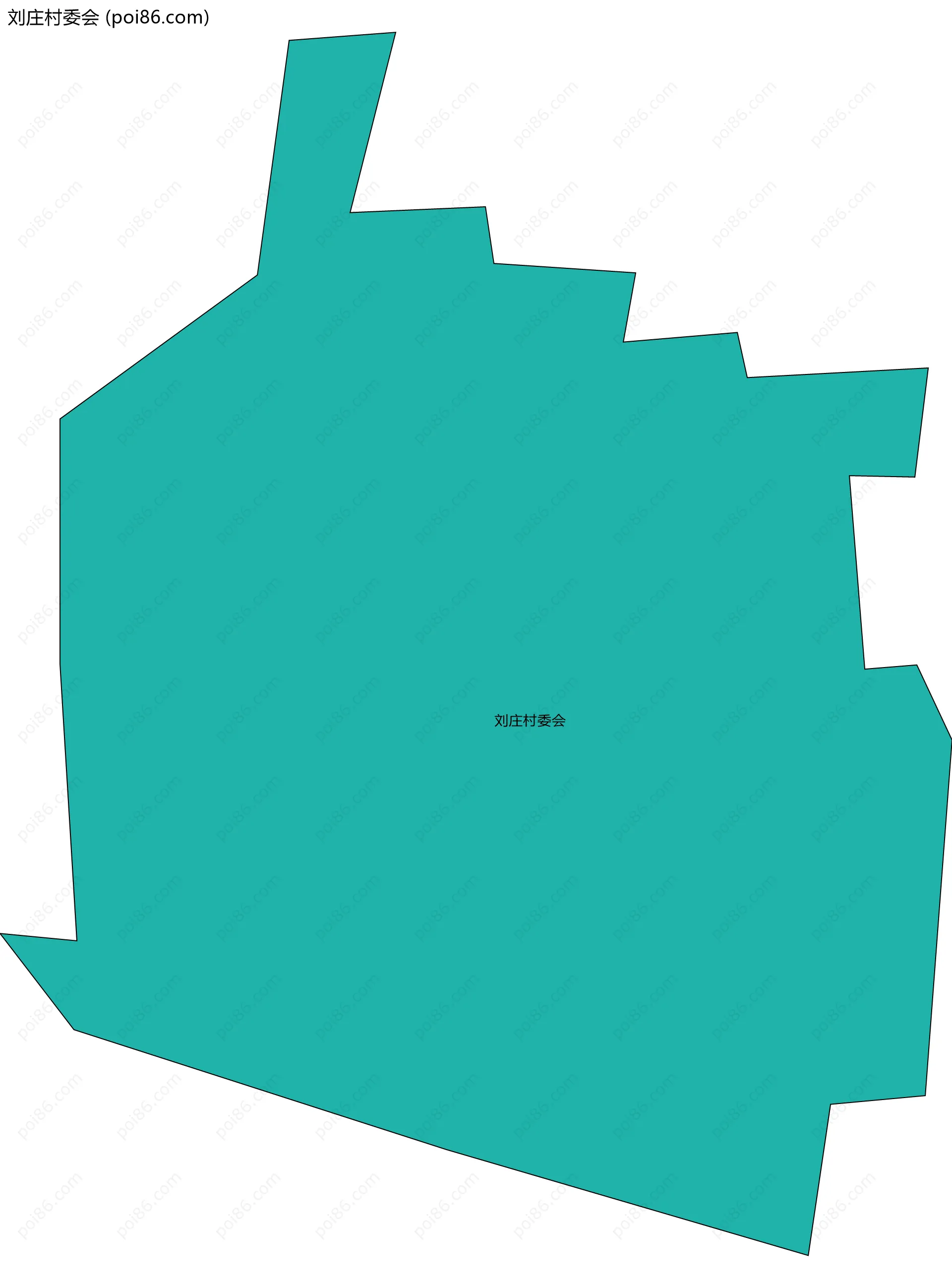 刘庄村委会边界地图