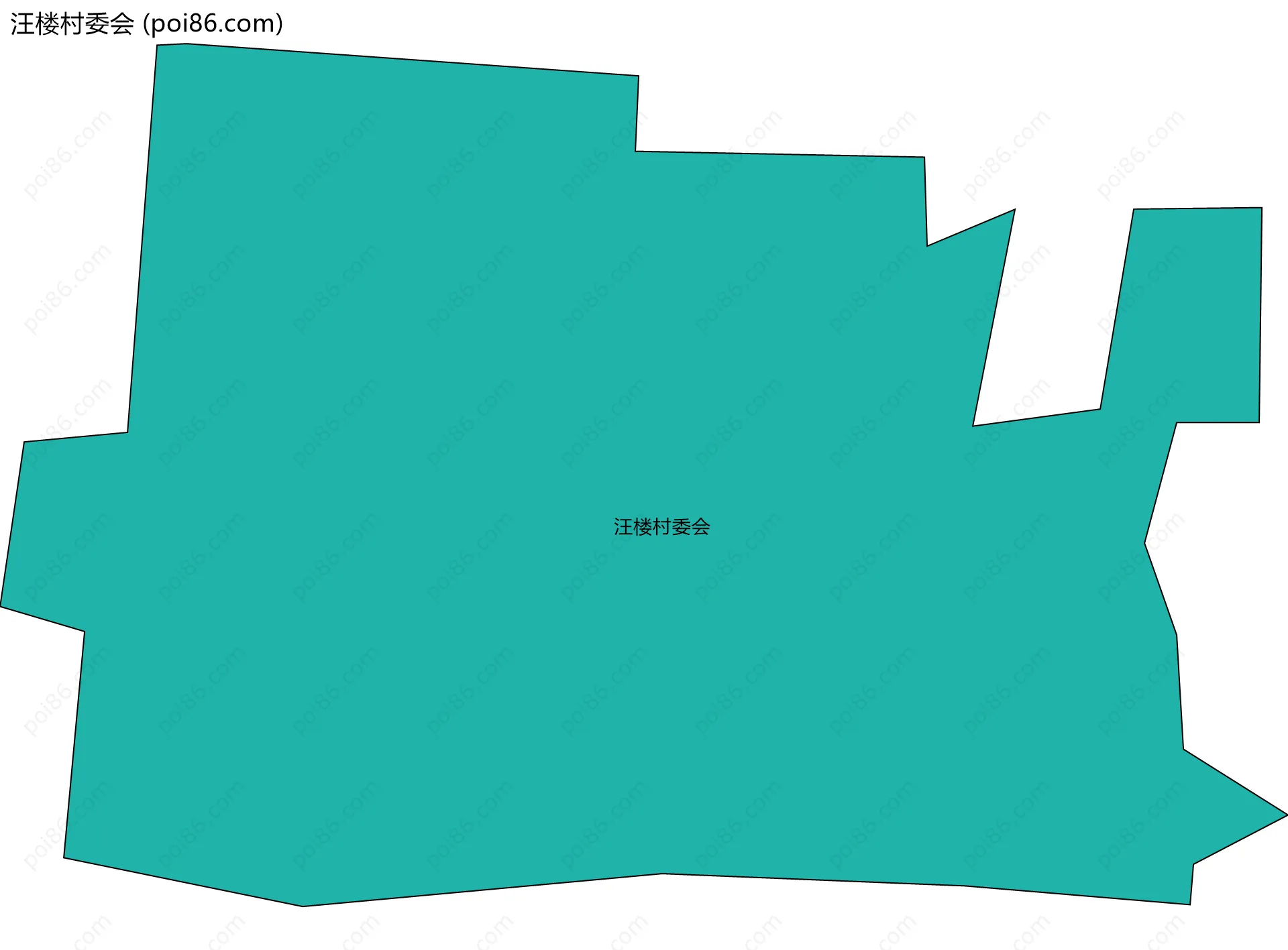 汪楼村委会边界地图