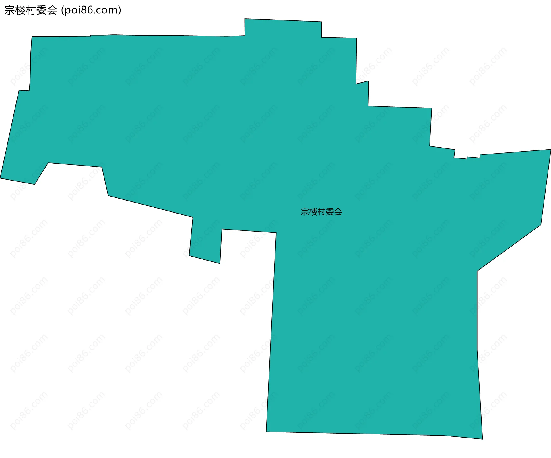 宗楼村委会边界地图