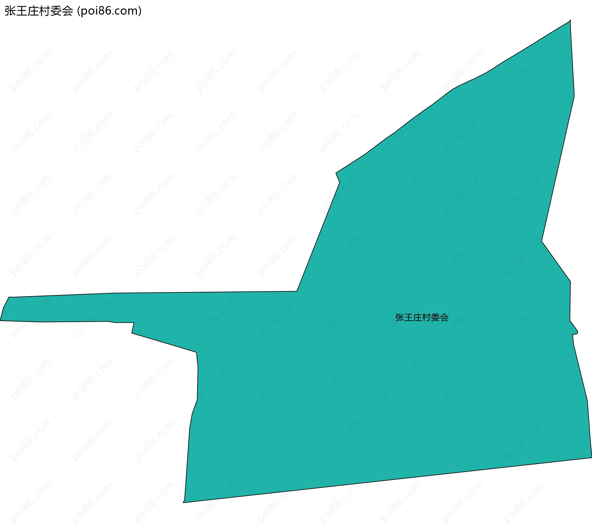 张王庄村委会边界地图
