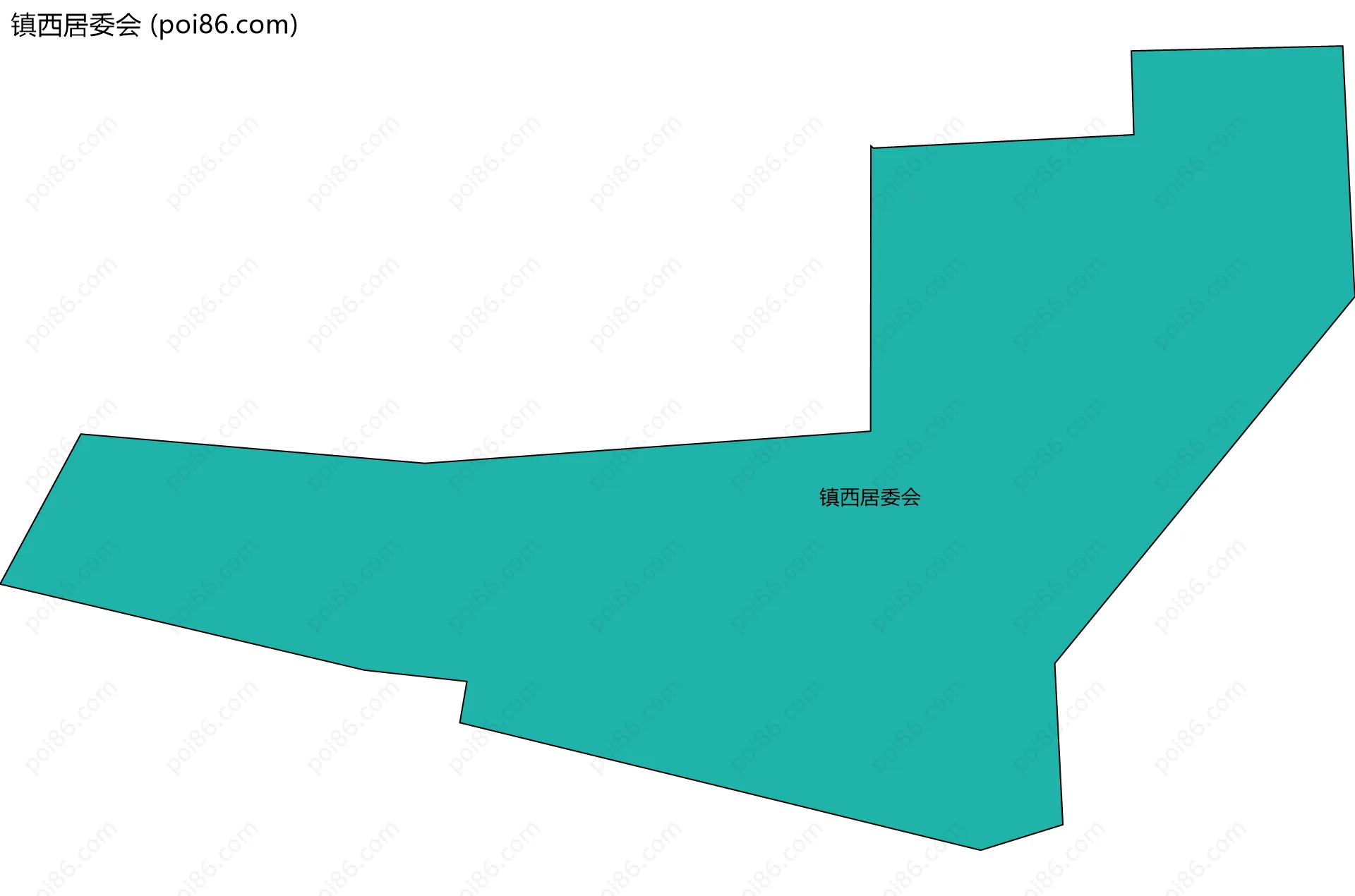 镇西居委会边界地图