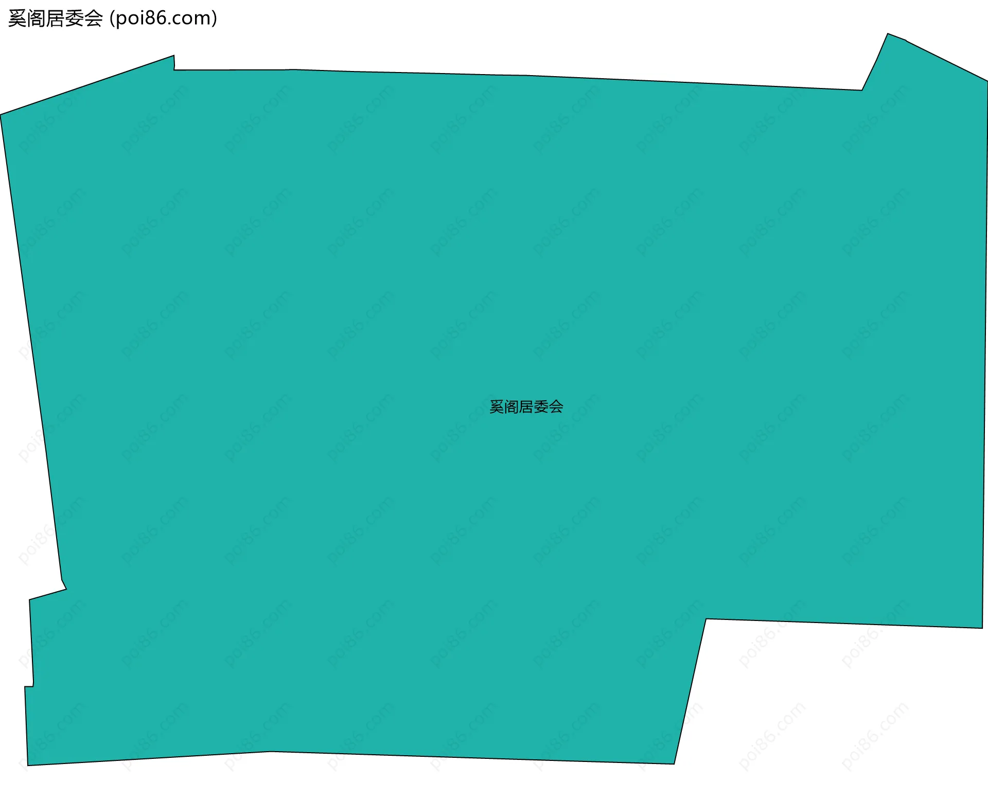 奚阁居委会边界地图