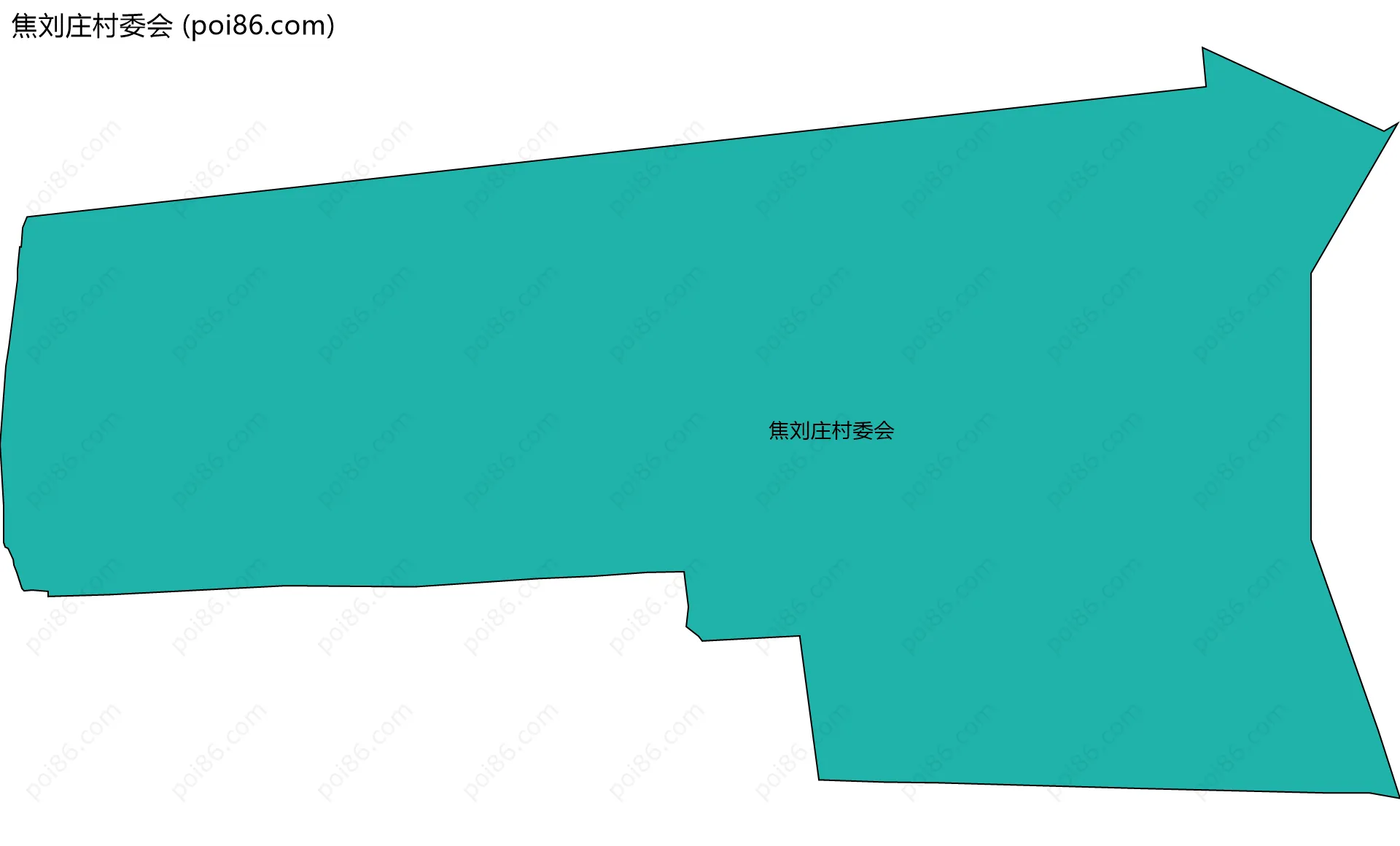 焦刘庄村委会边界地图
