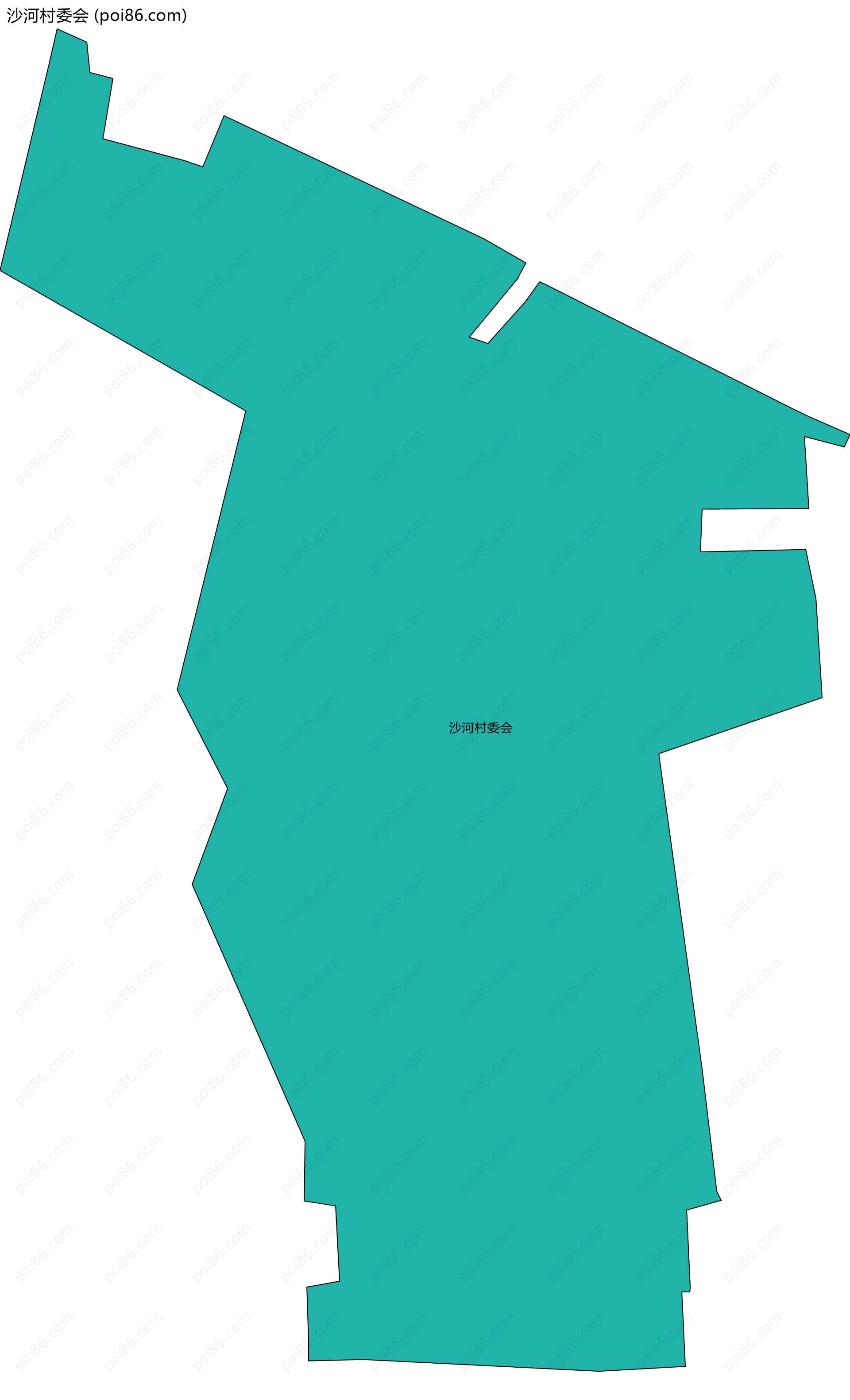 沙河村委会边界地图