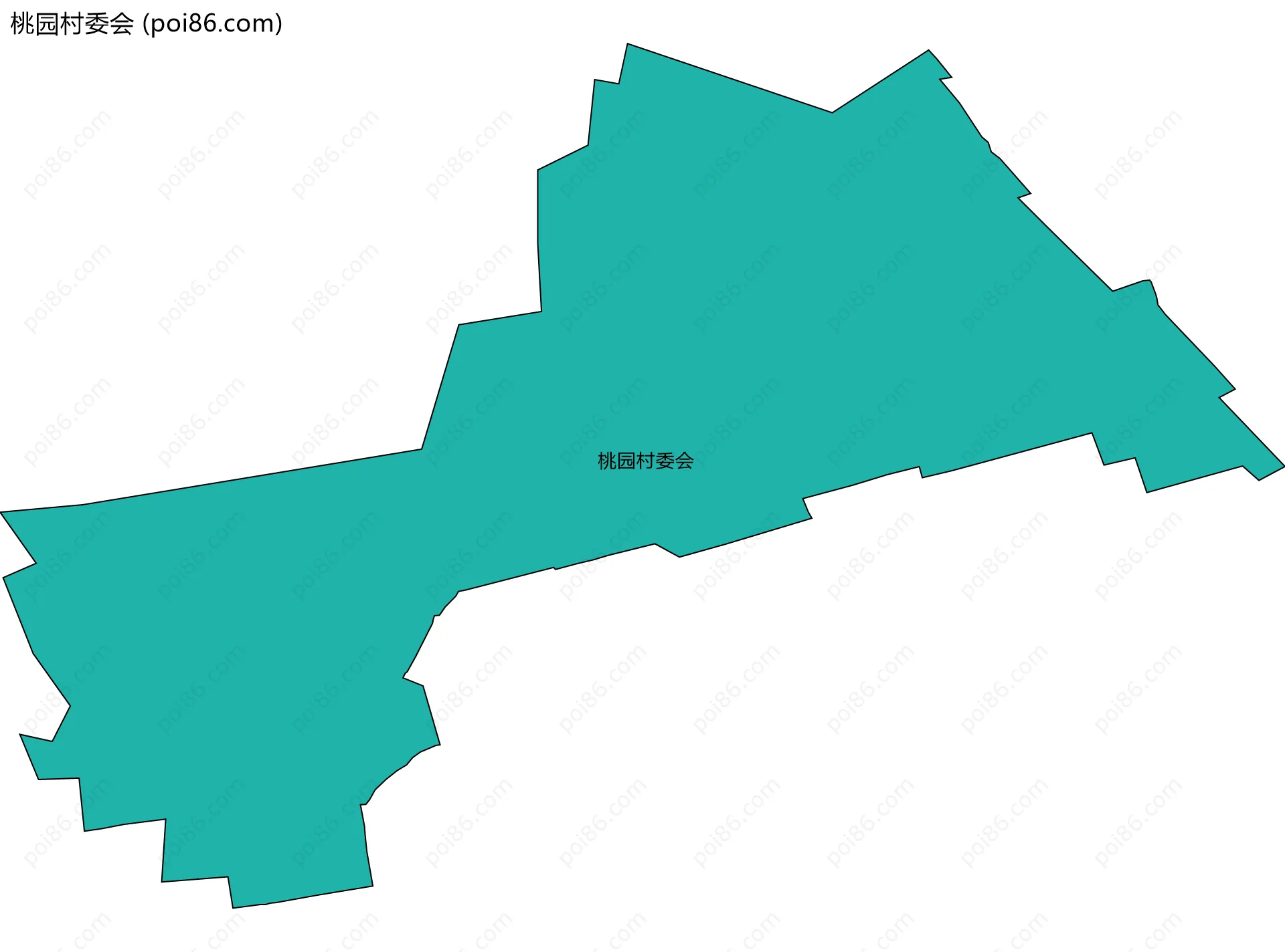 桃园村委会边界地图