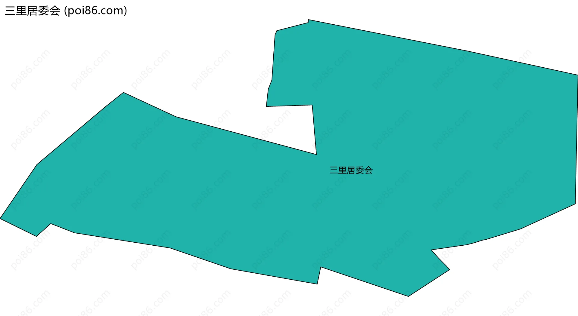 三里居委会边界地图