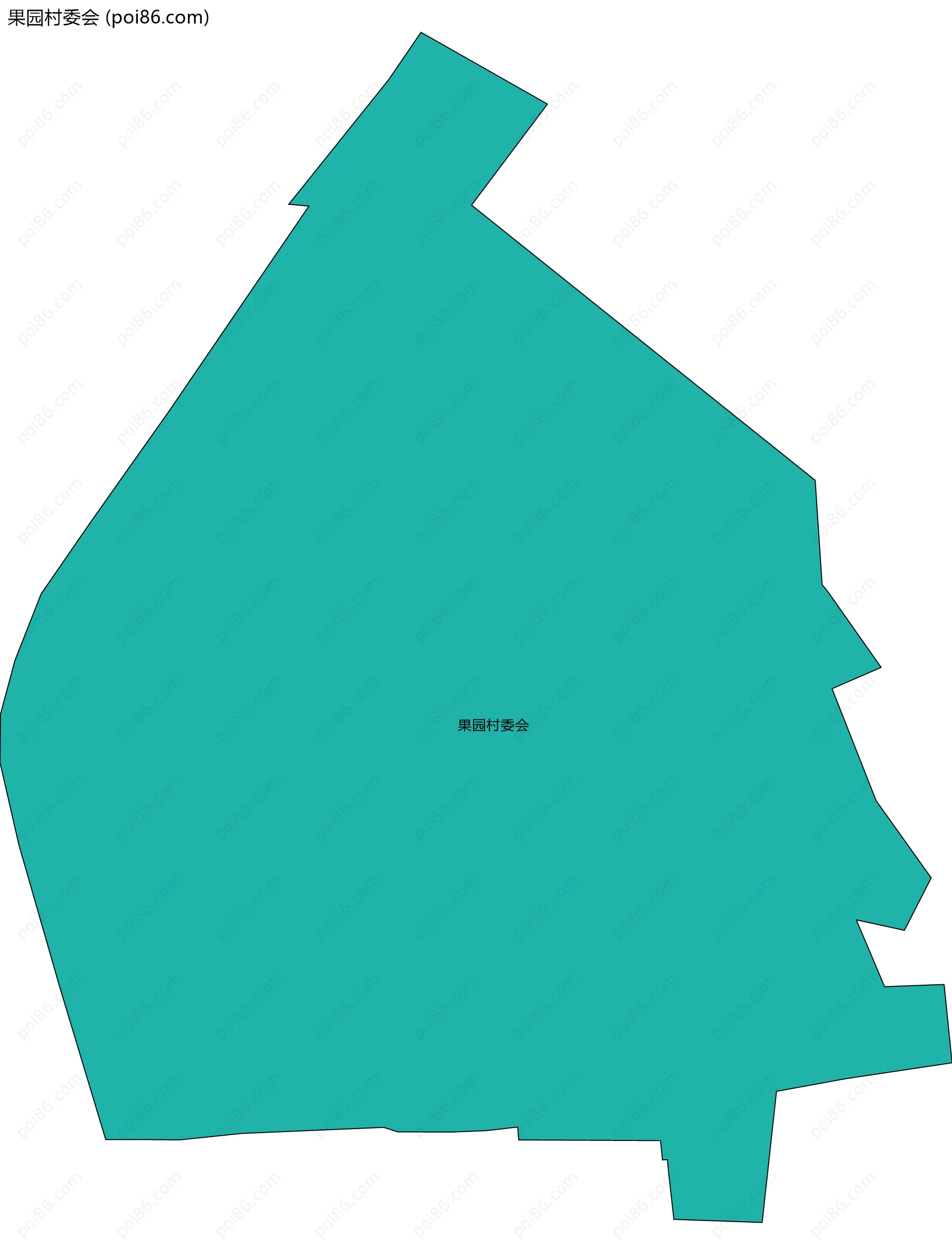 果园村委会边界地图