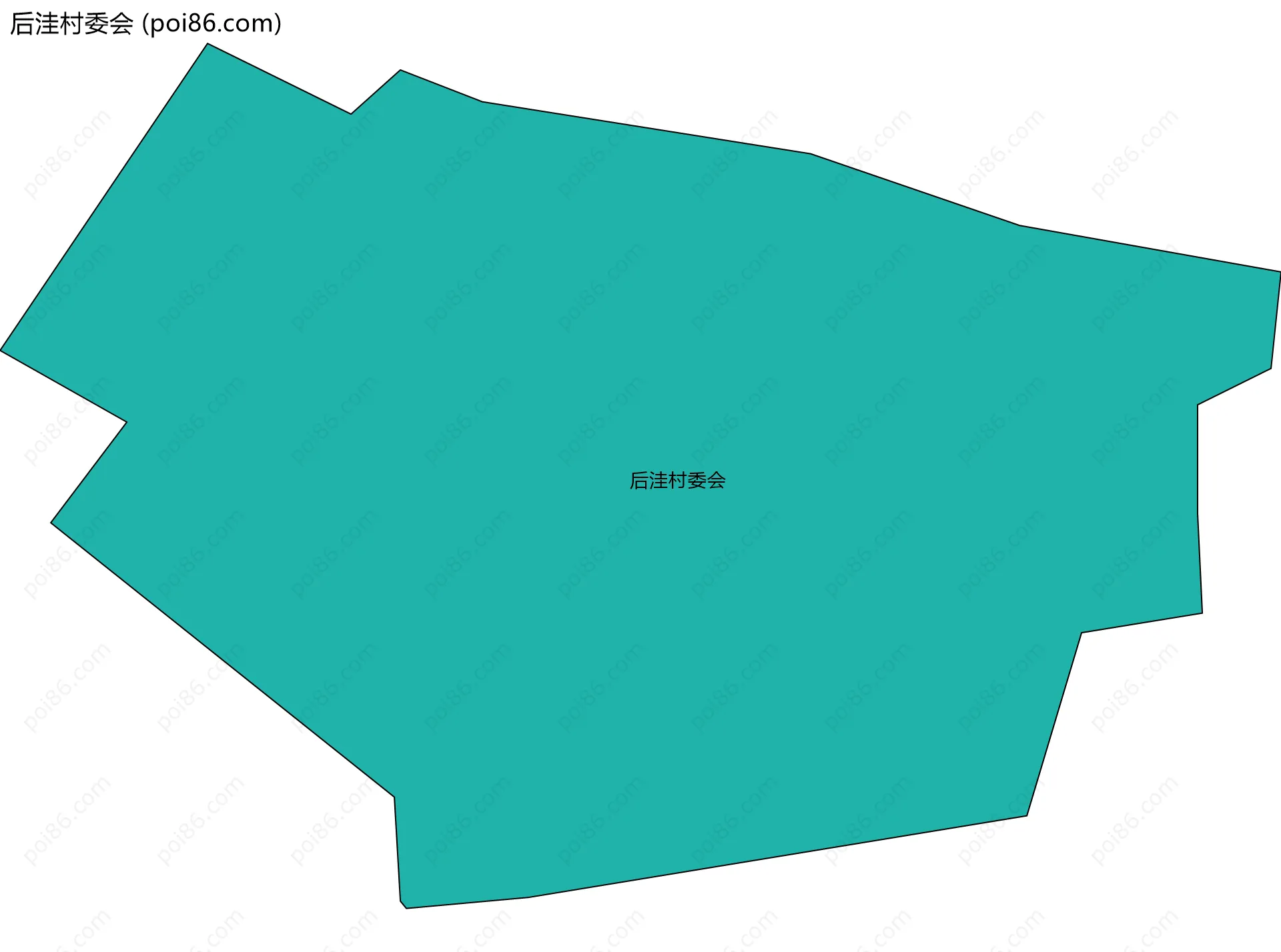 后洼村委会边界地图
