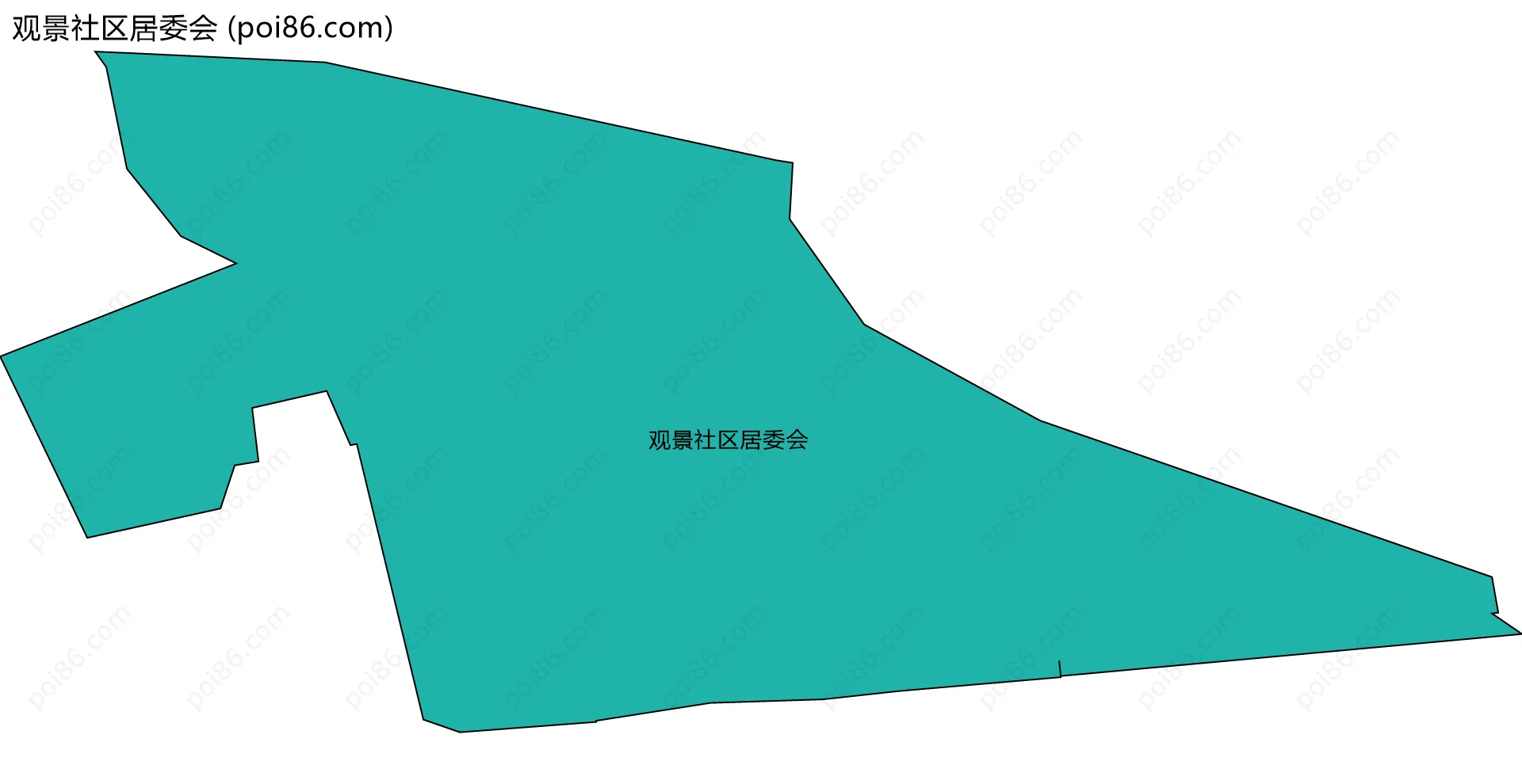 观景社区居委会边界地图