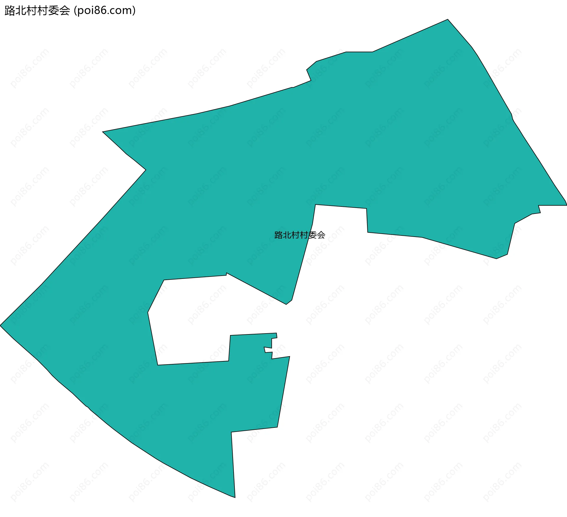 路北村村委会边界地图