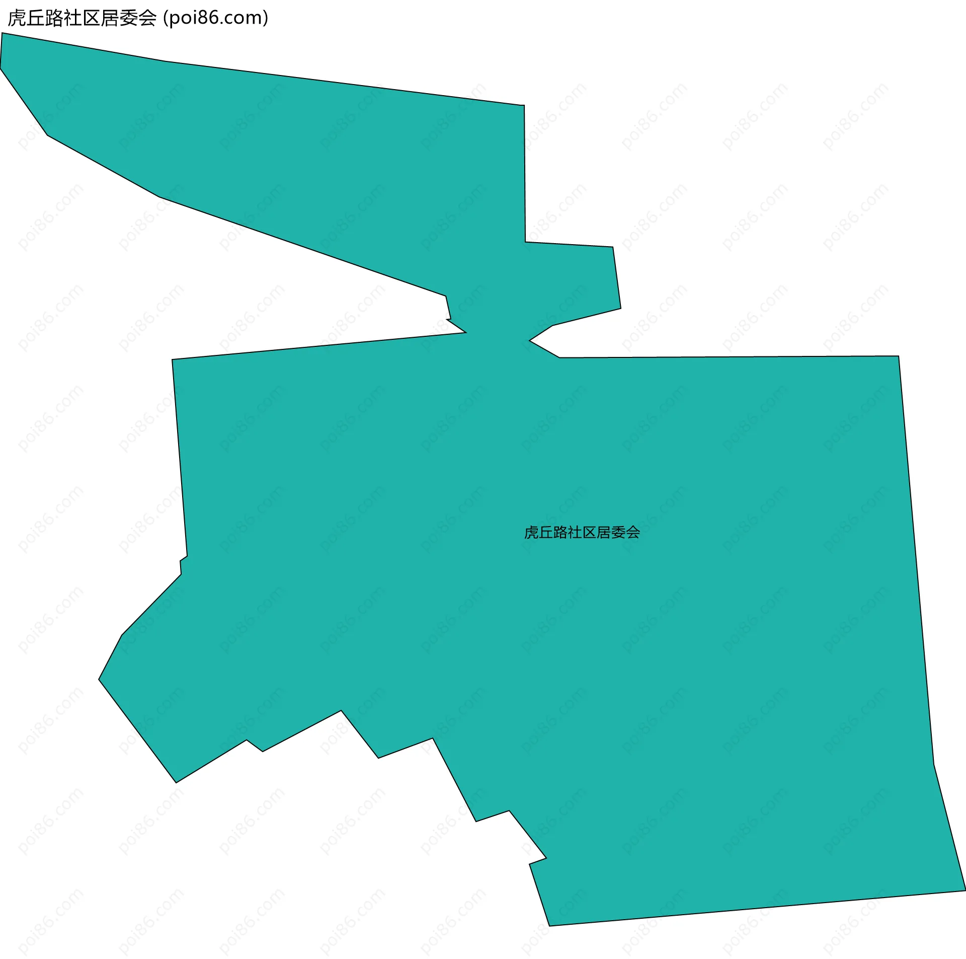 虎丘路社区居委会边界地图