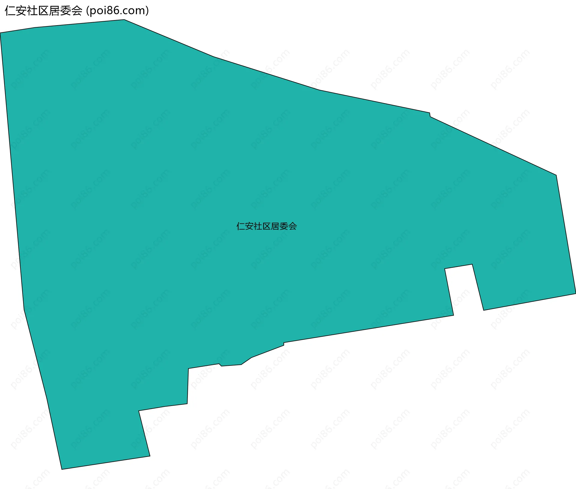 仁安社区居委会边界地图