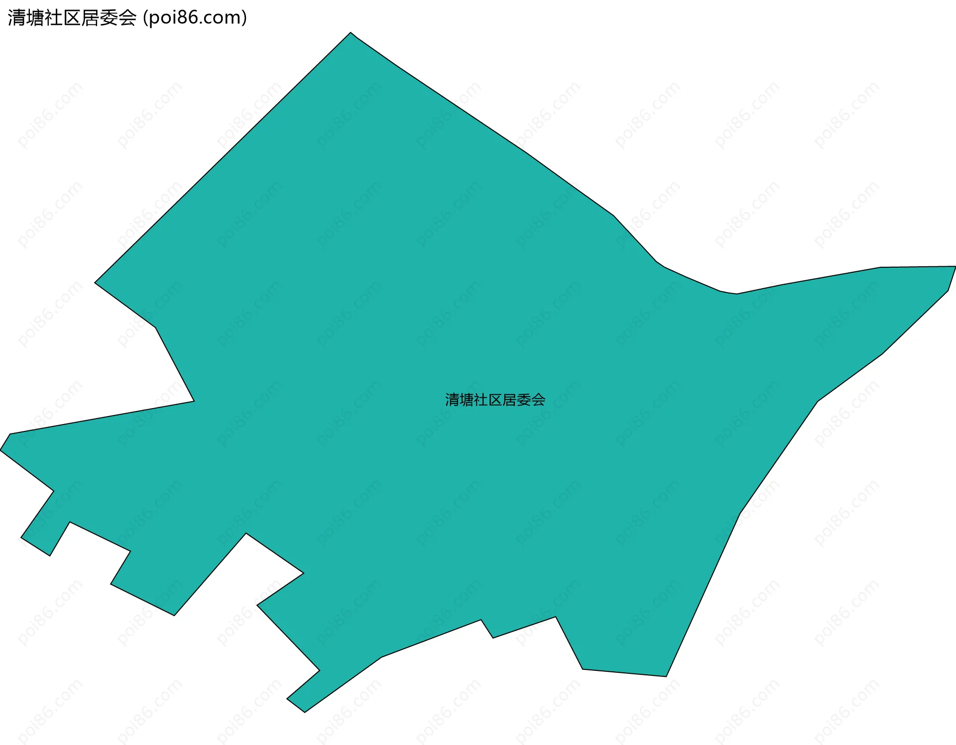 清塘社区居委会边界地图