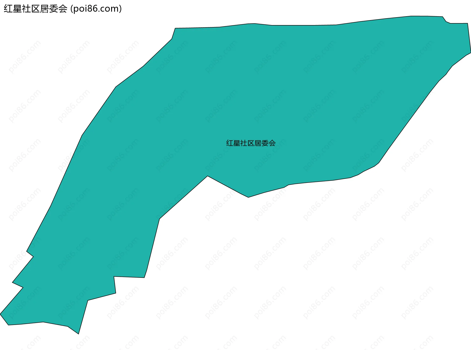 红星社区居委会边界地图