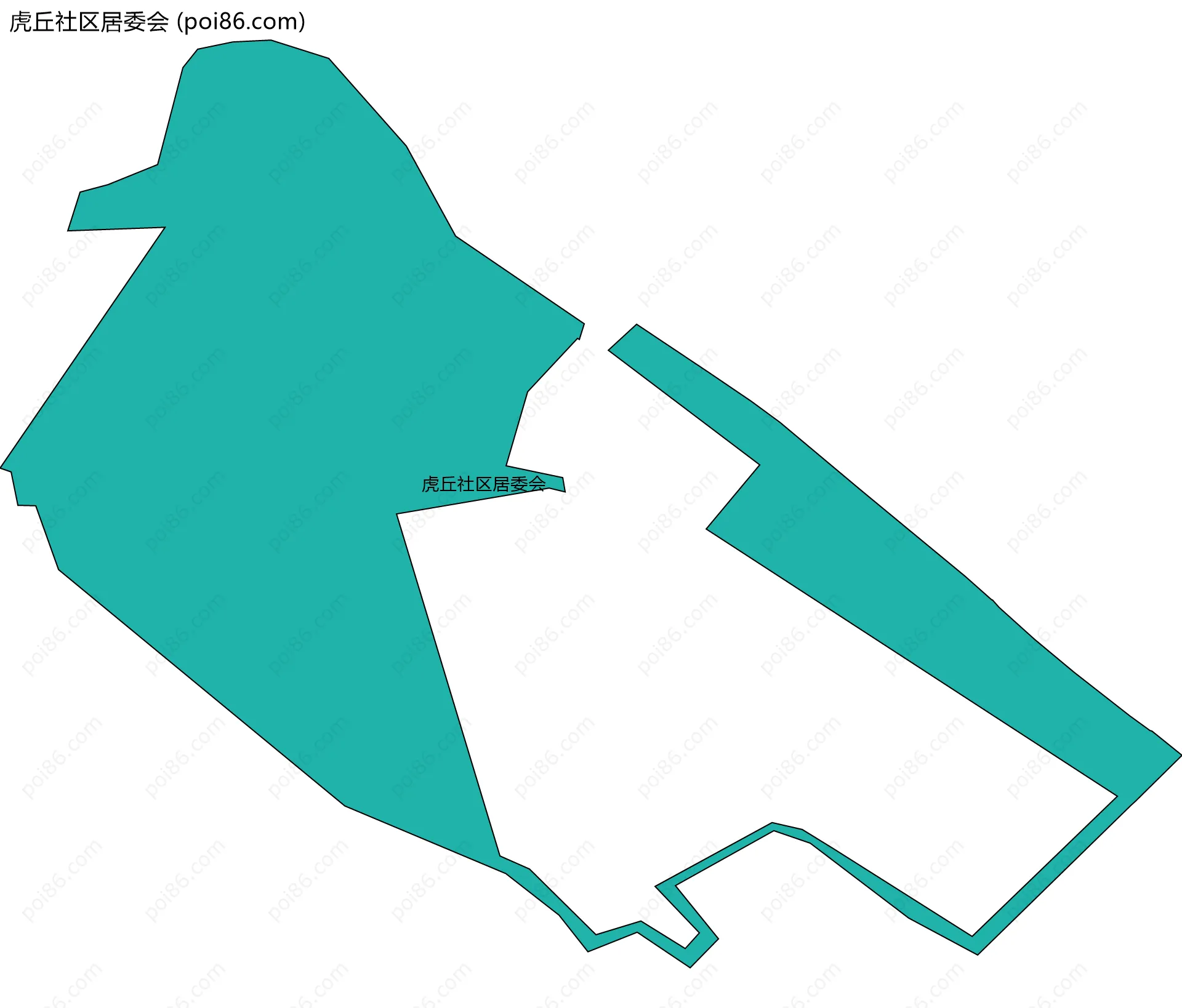 虎丘社区居委会边界地图