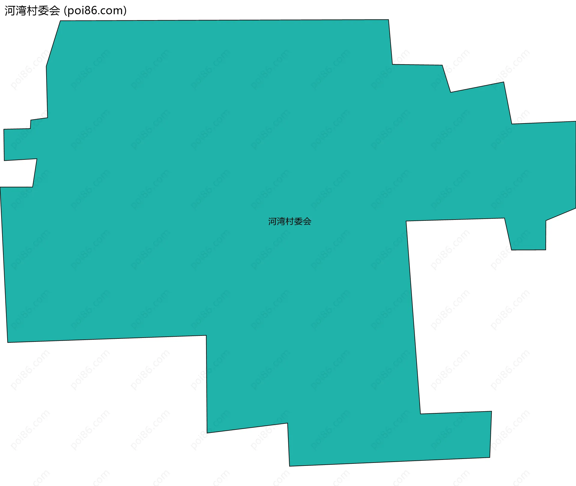 河湾村委会边界地图