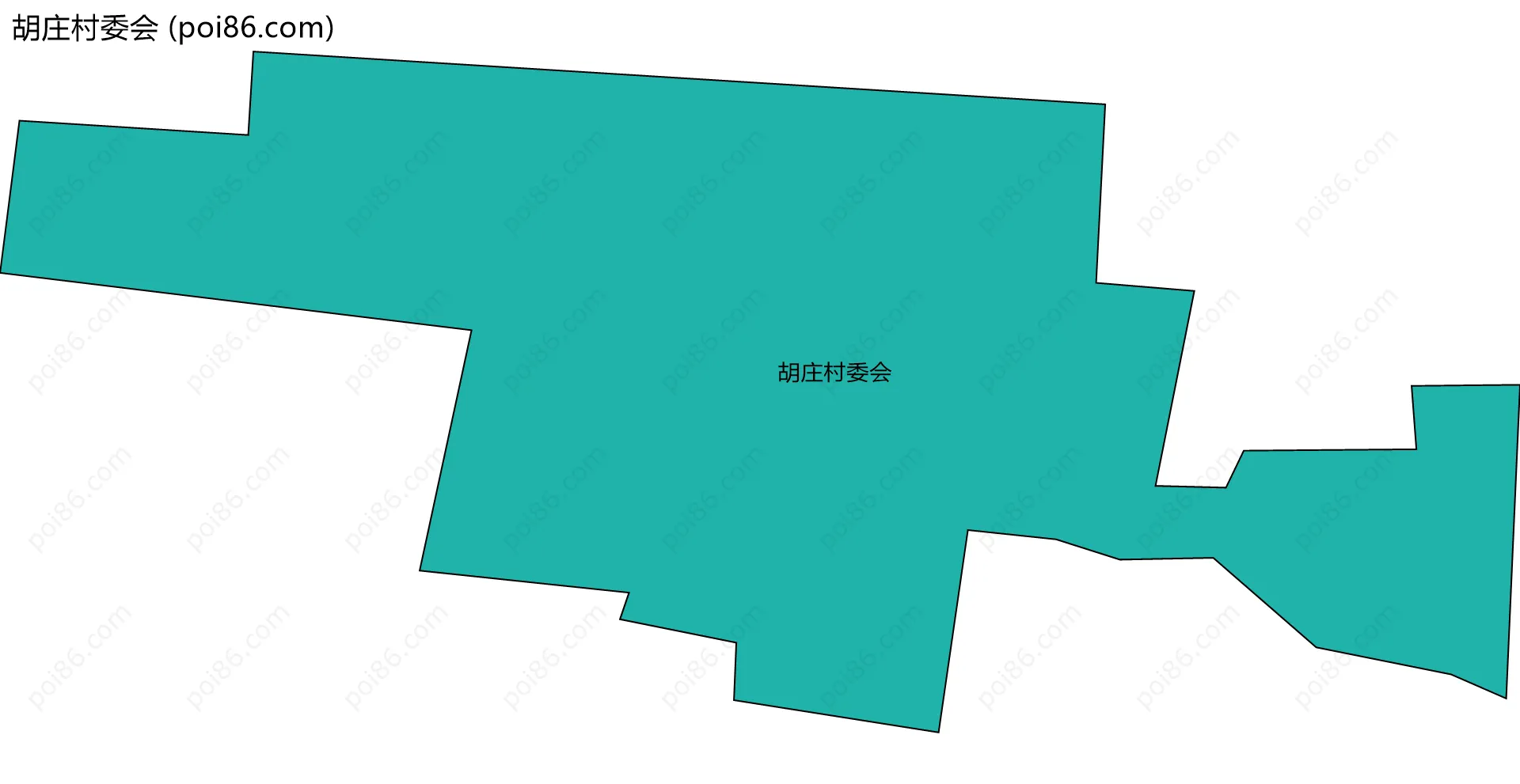 胡庄村委会边界地图