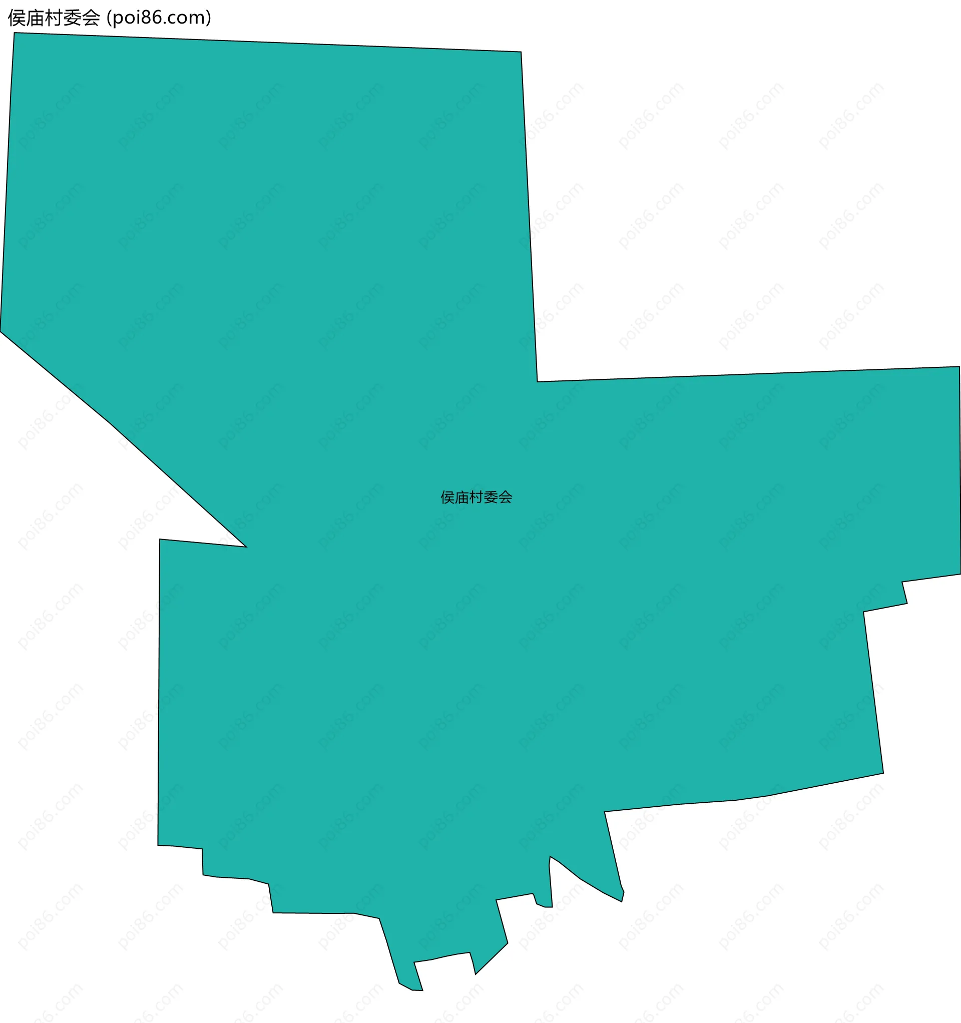 侯庙村委会边界地图