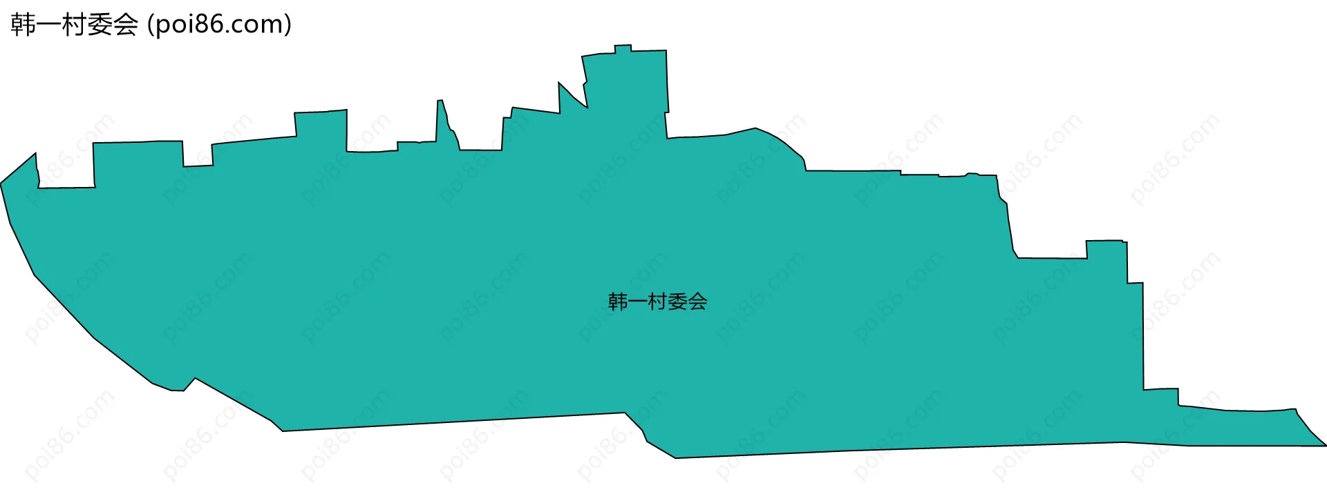 韩一村委会边界地图