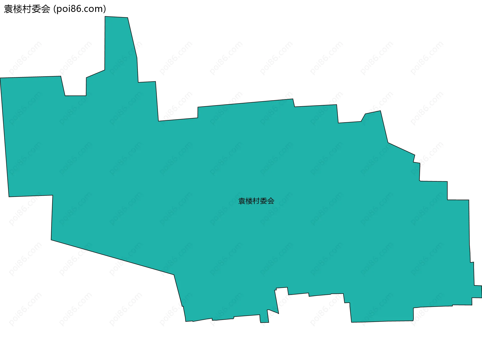 袁楼村委会边界地图