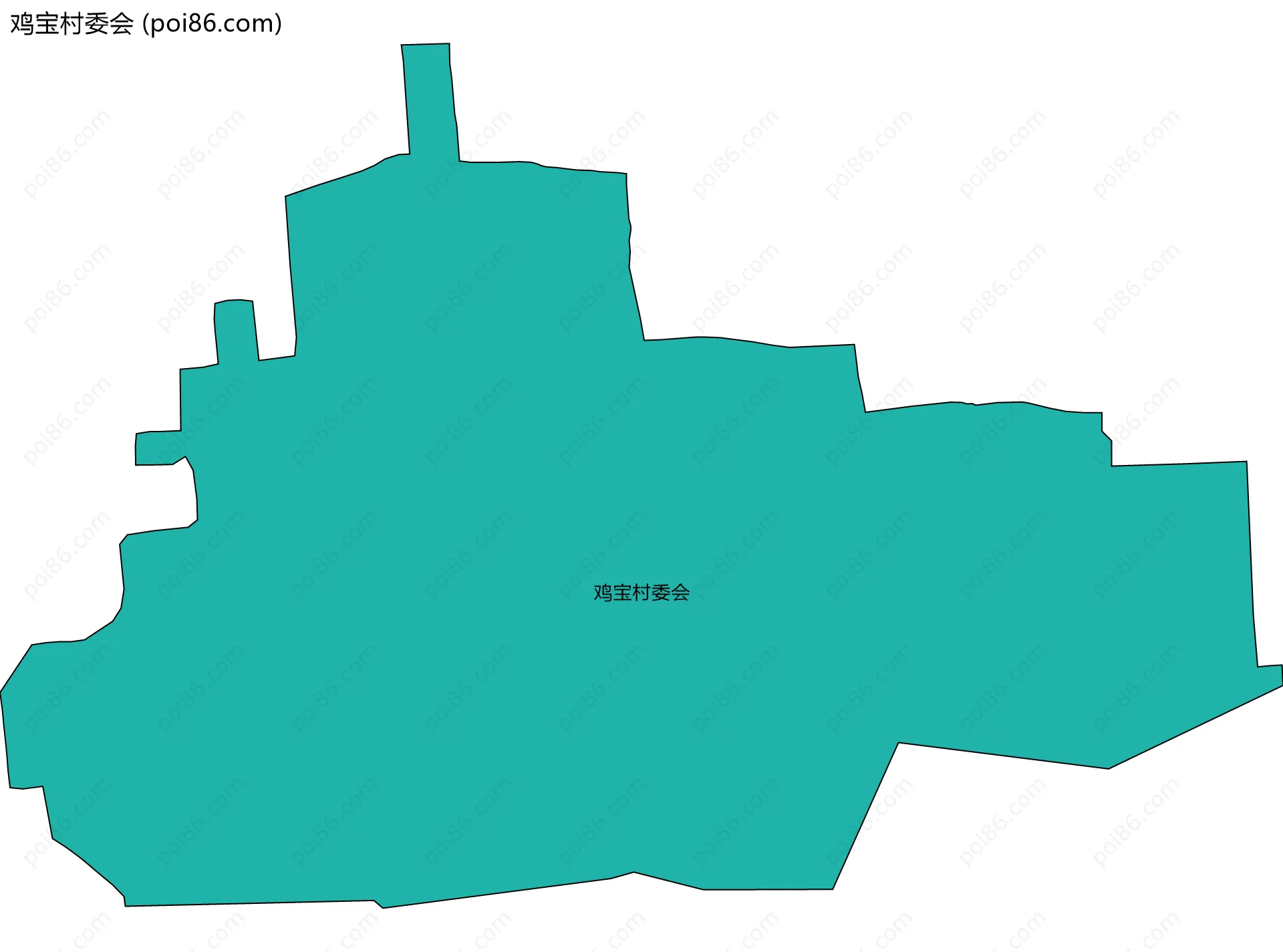 鸡宝村委会边界地图