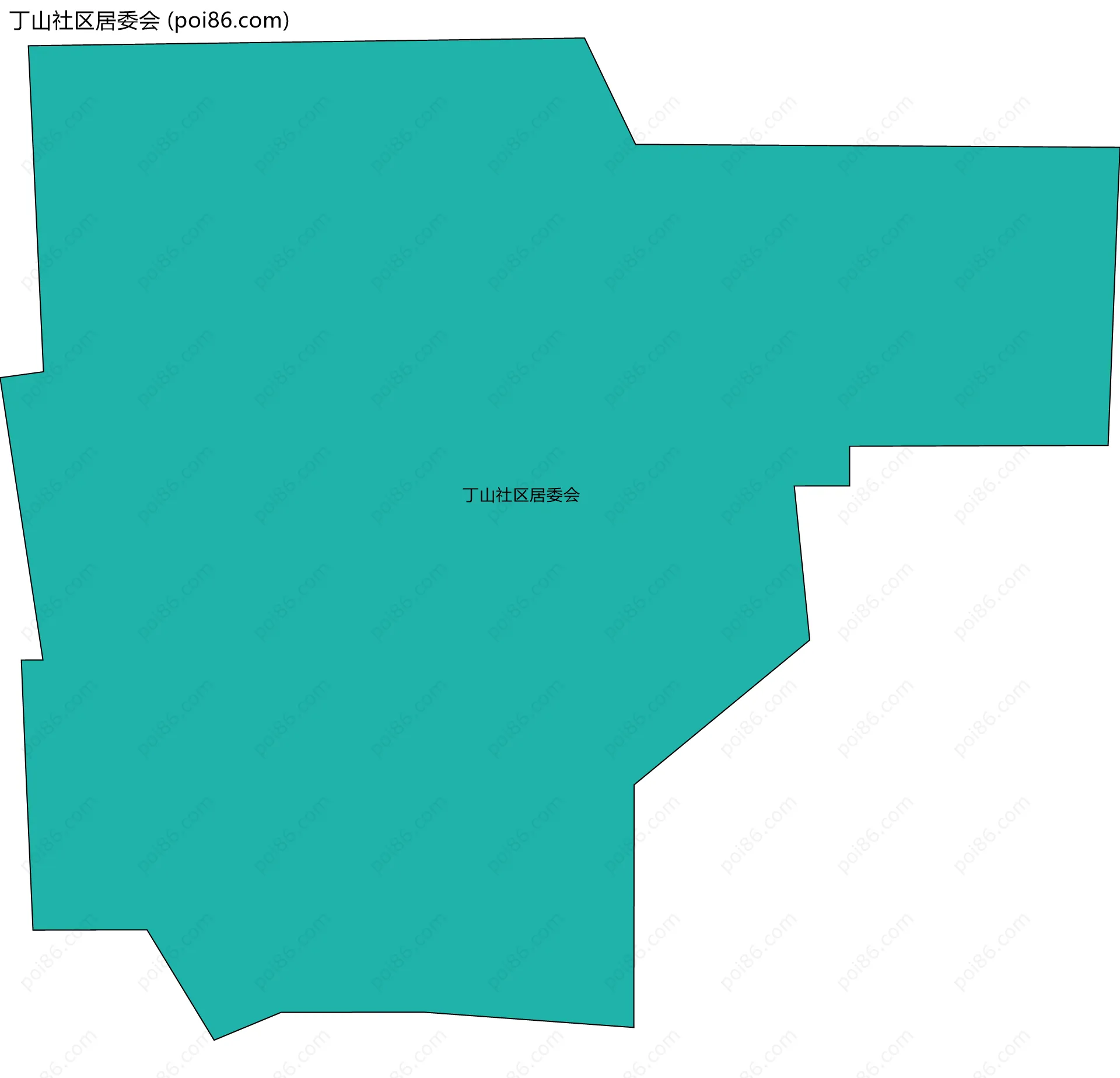 丁山社区居委会边界地图