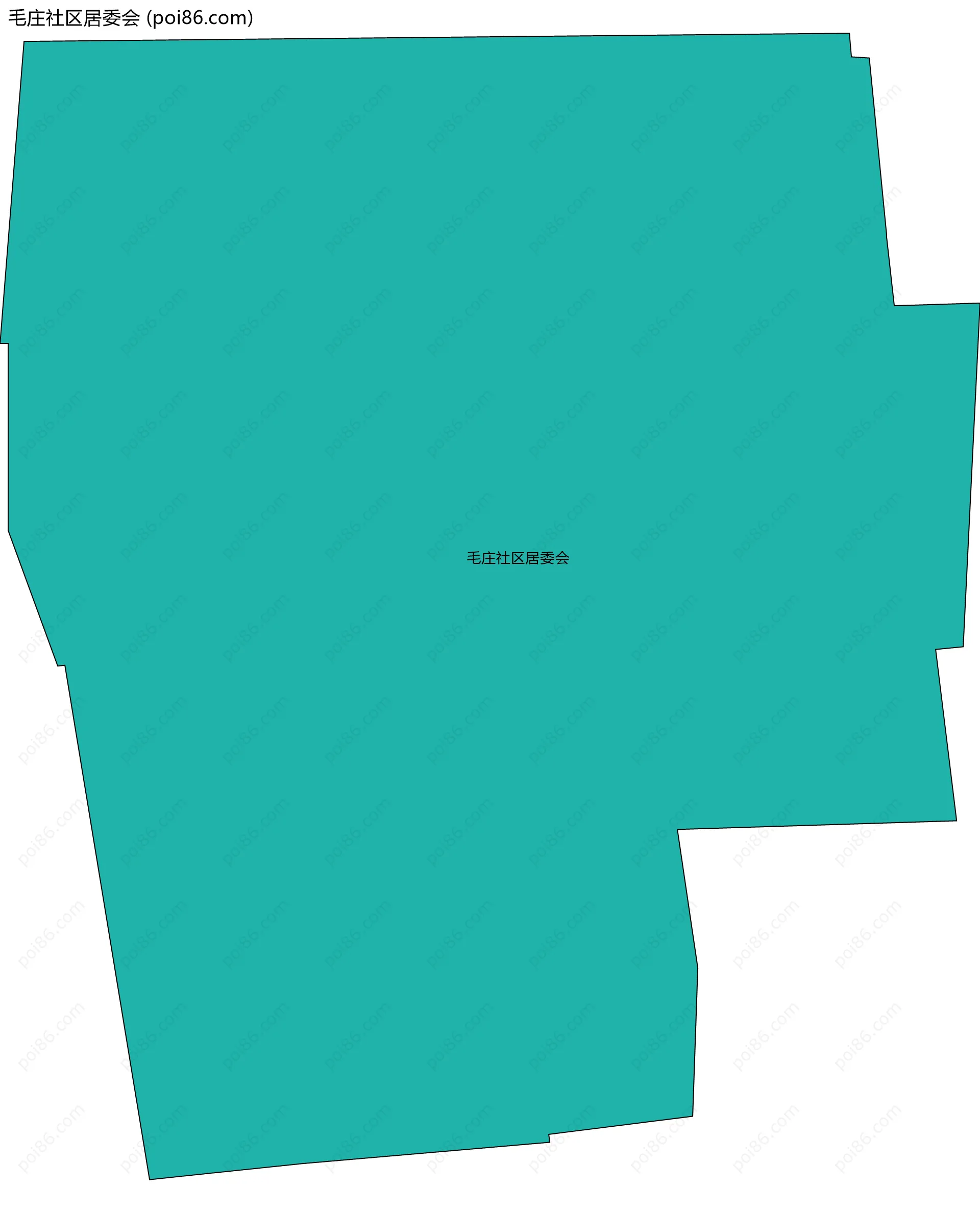 毛庄社区居委会边界地图