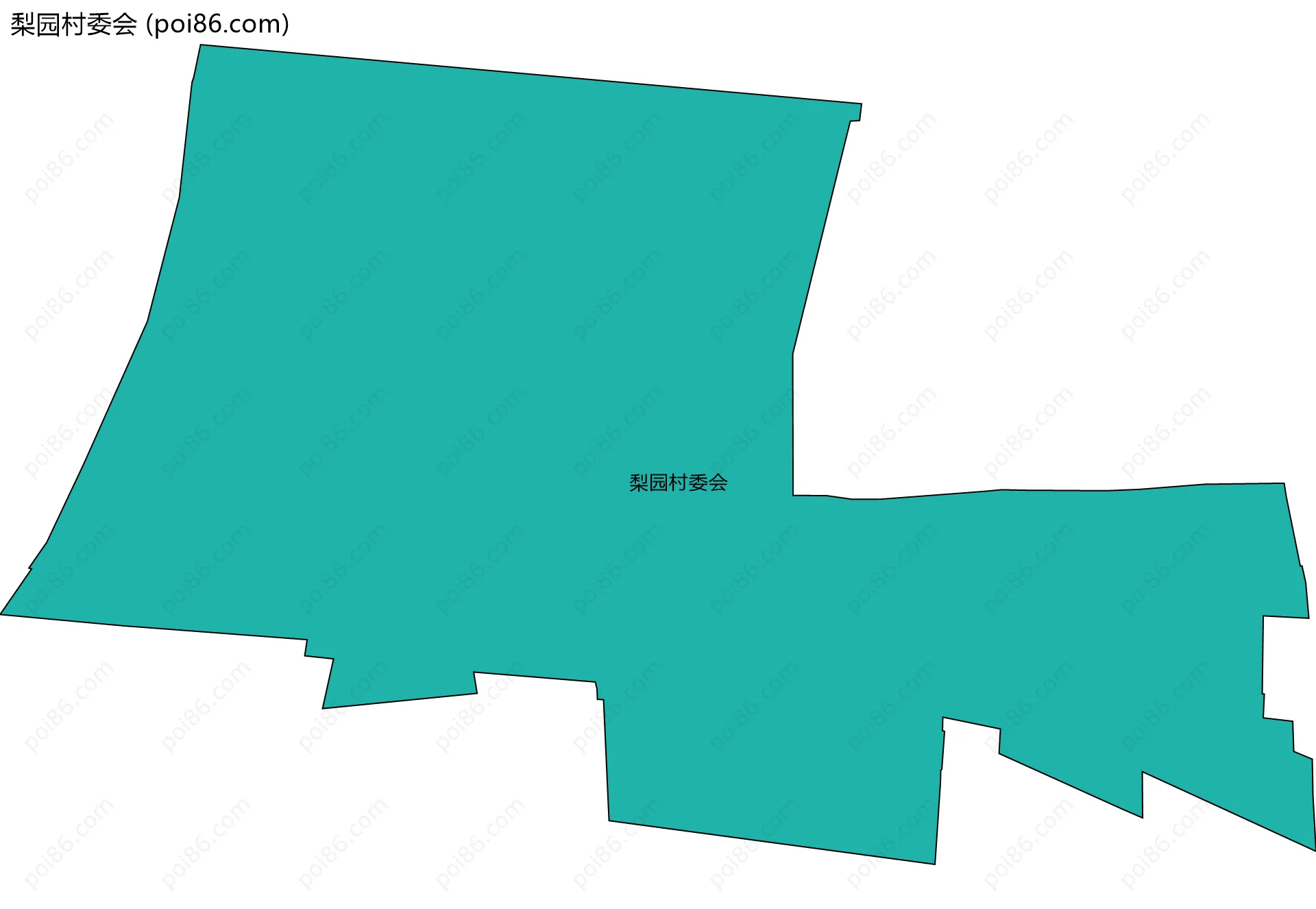 梨园村委会边界地图