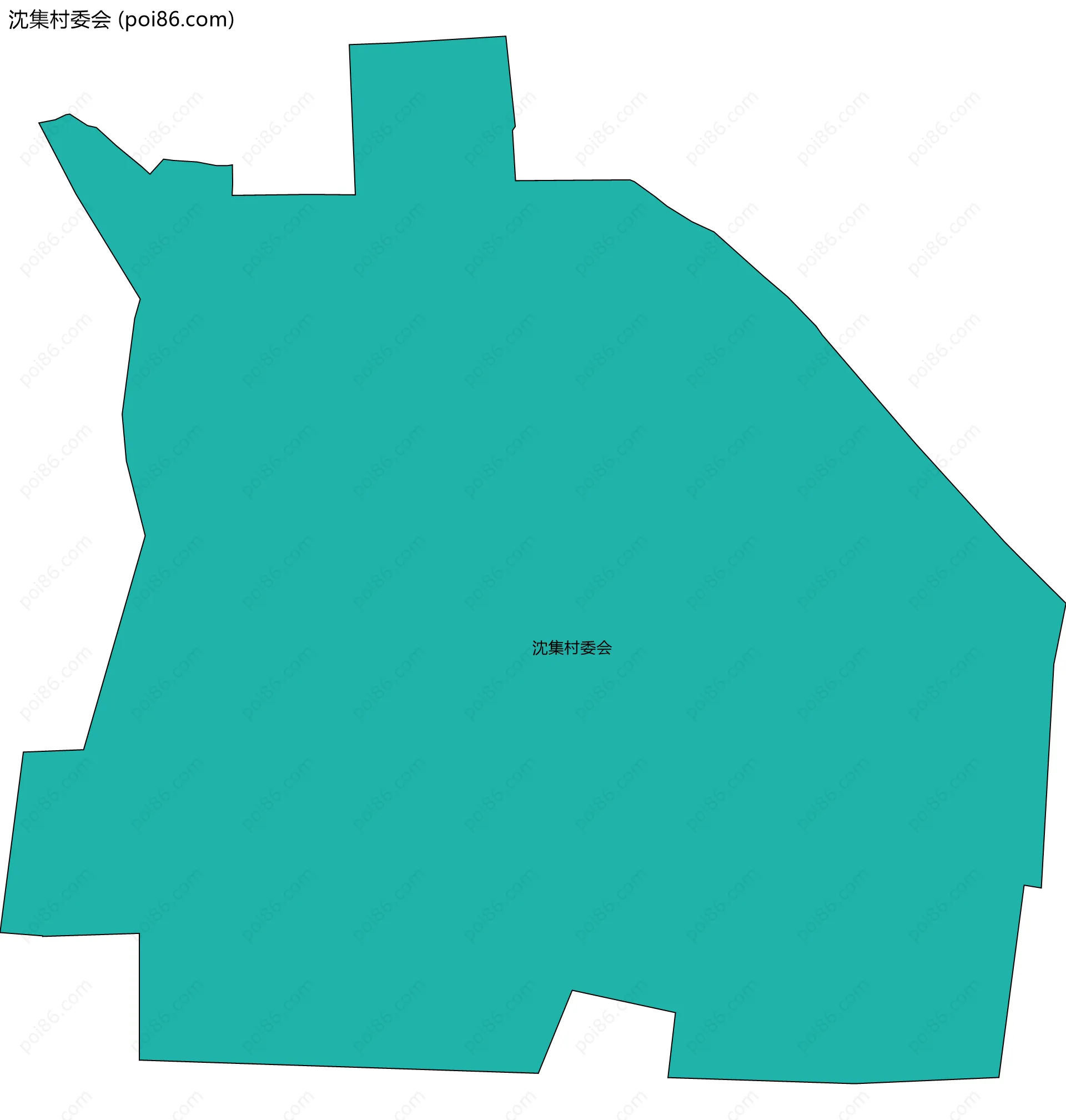 沈集村委会边界地图