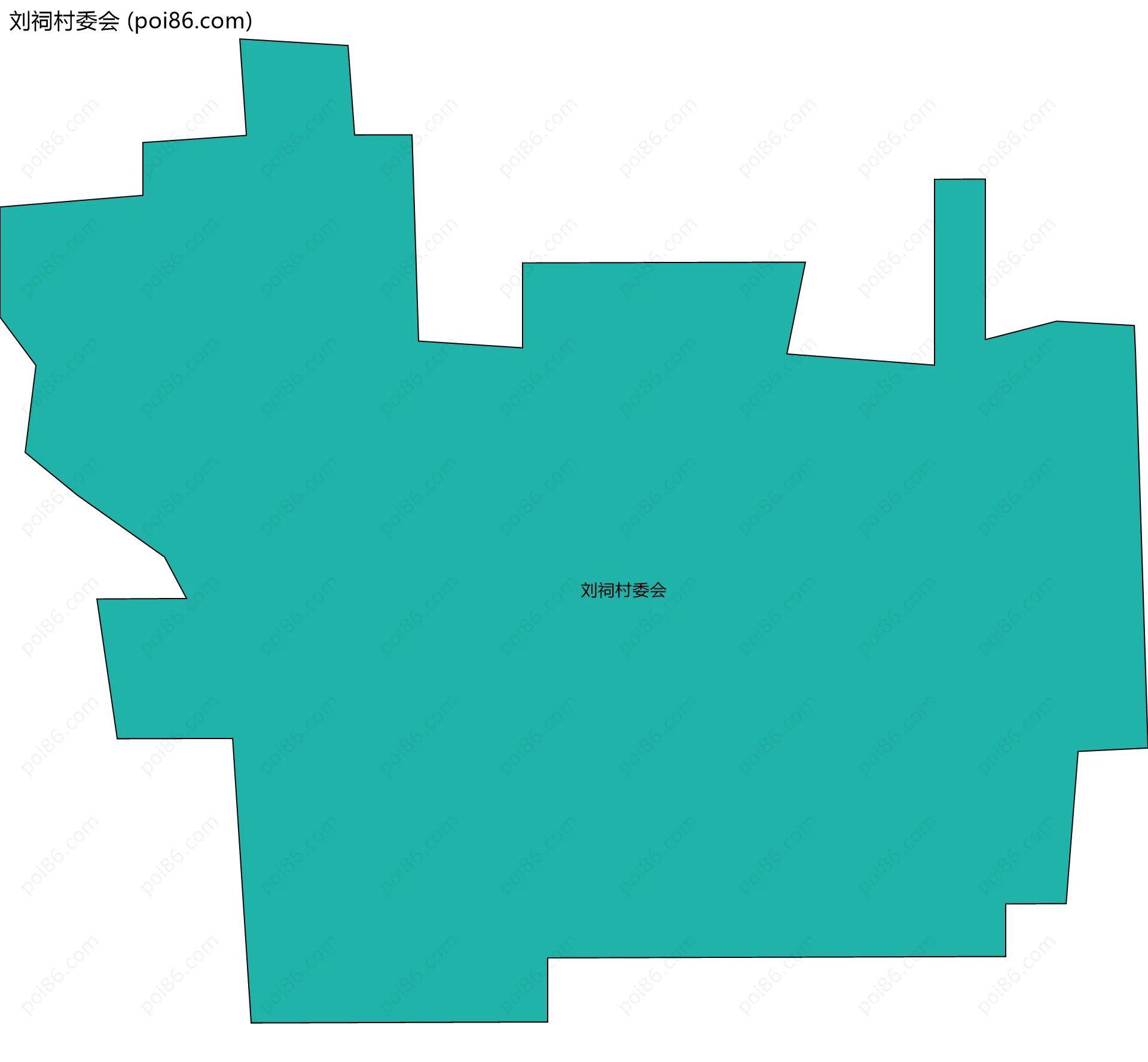 刘祠村委会边界地图