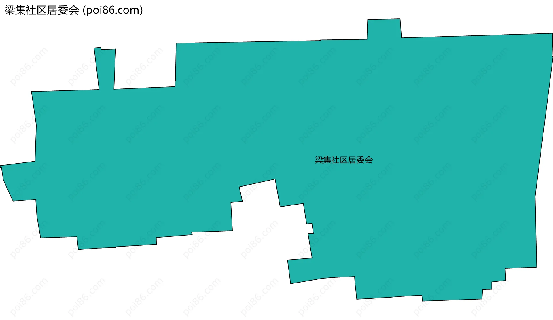 梁集社区居委会边界地图