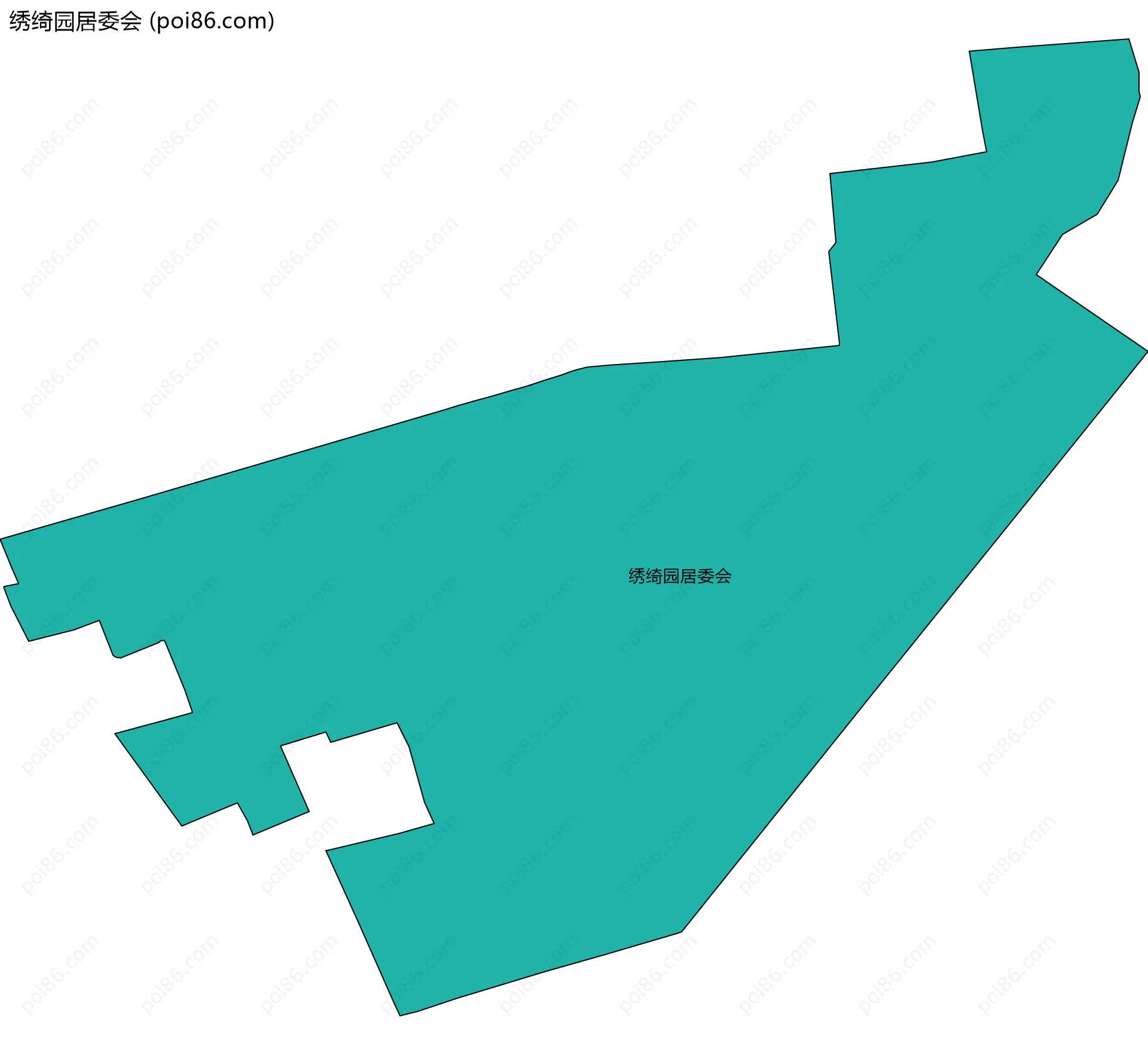 绣绮园居委会边界地图