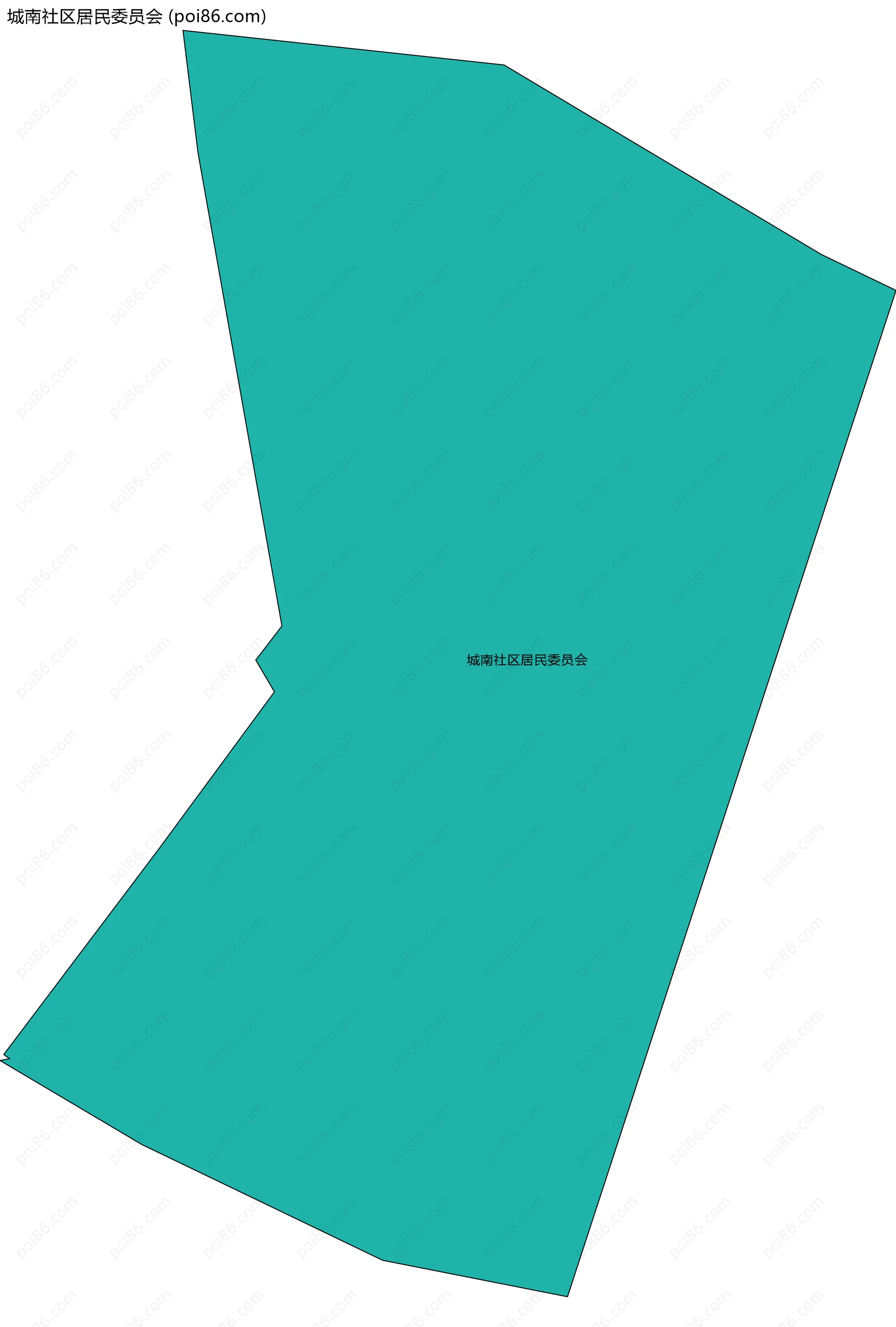 城南社区居民委员会边界地图