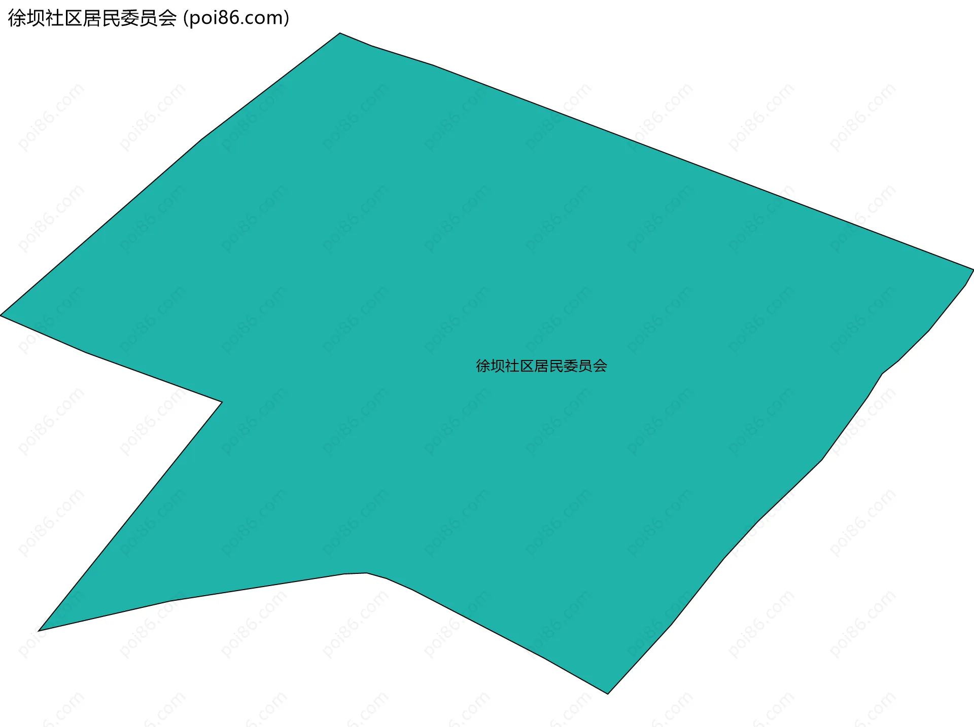 徐坝社区居民委员会边界地图