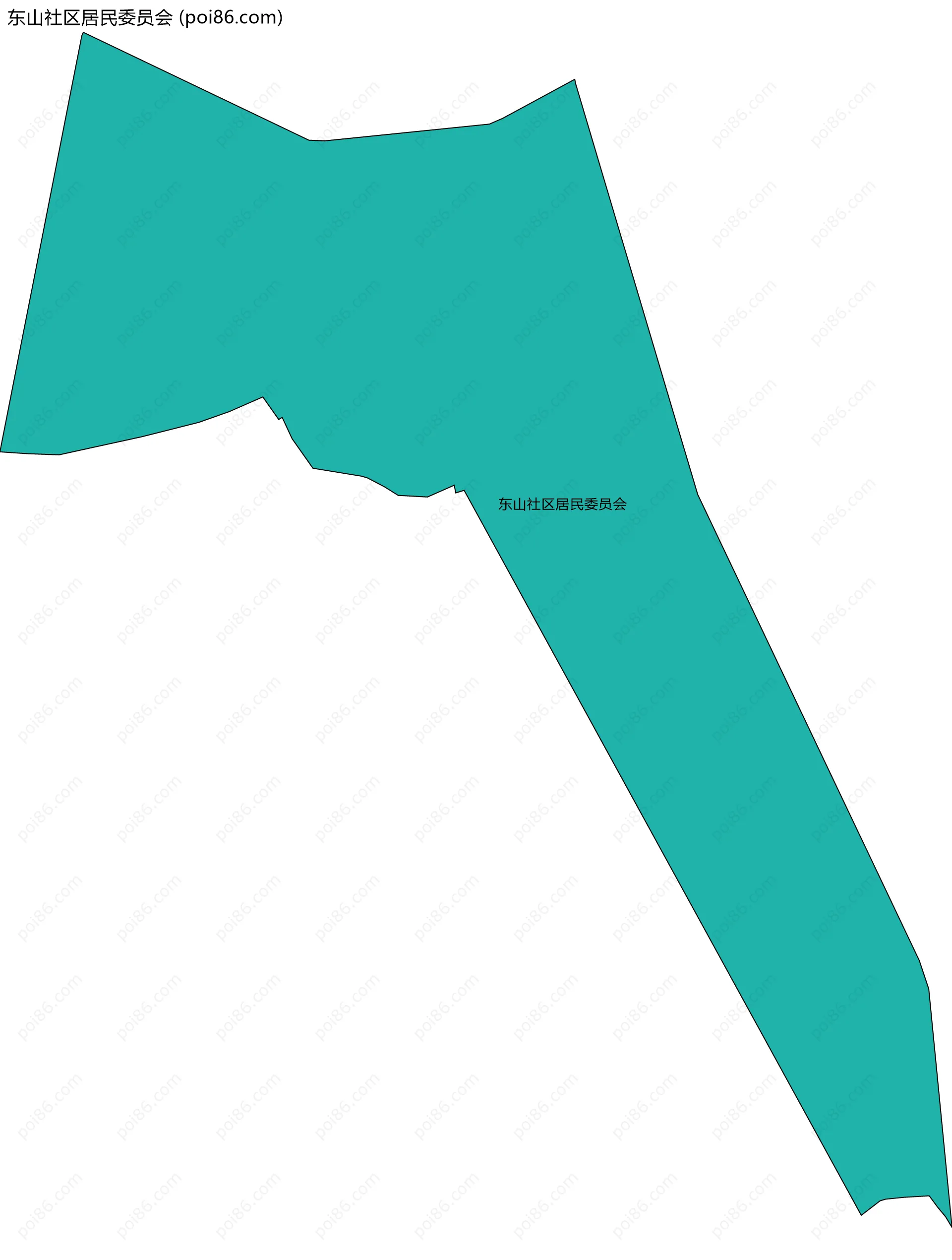 东山社区居民委员会边界地图