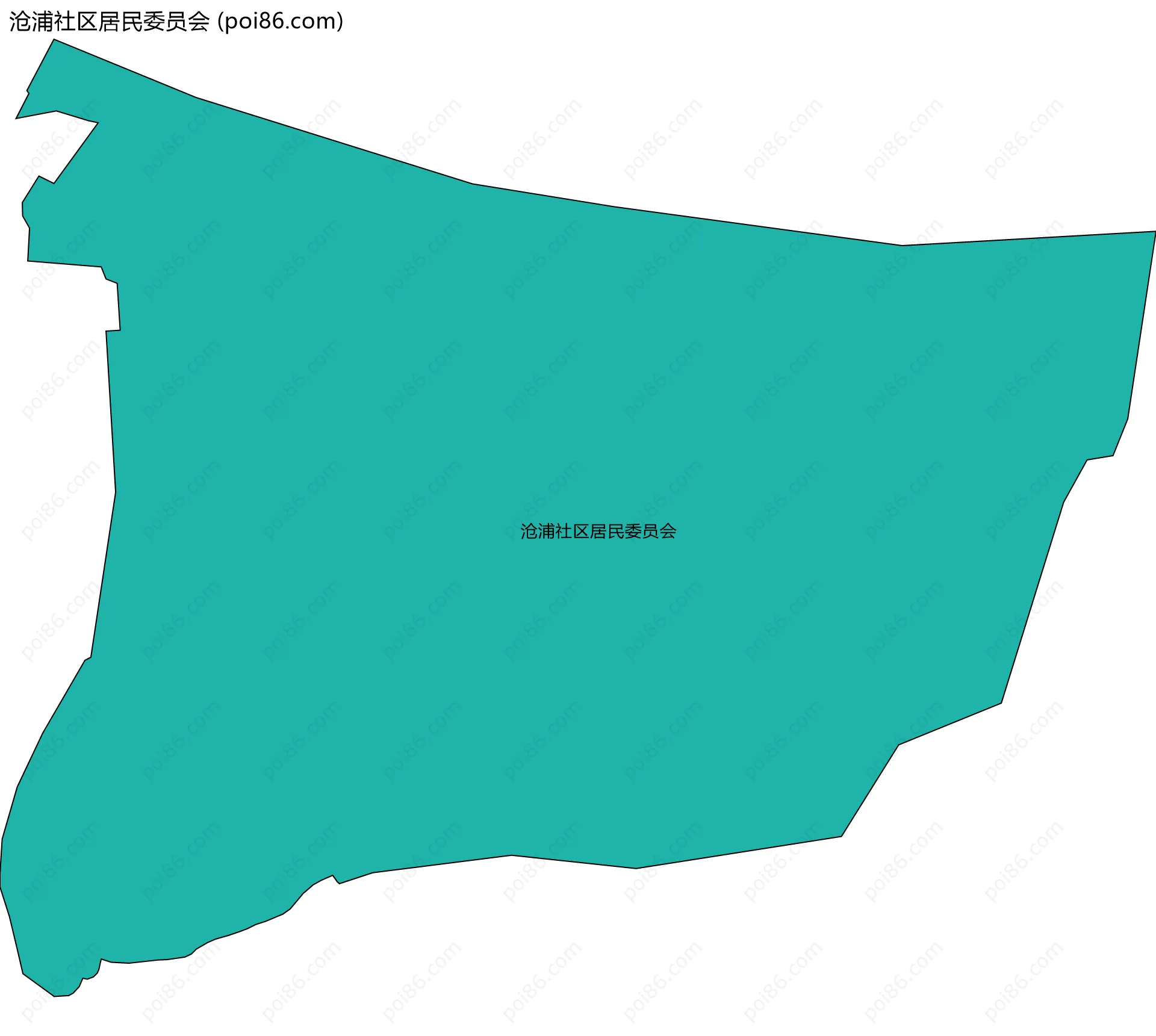 沧浦社区居民委员会边界地图