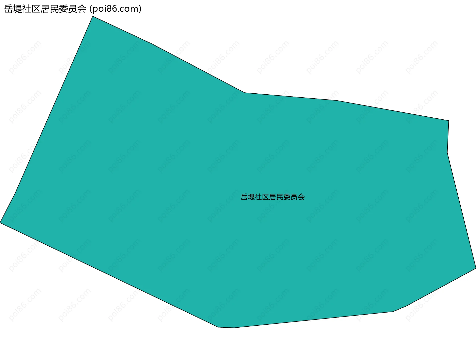 岳堤社区居民委员会边界地图