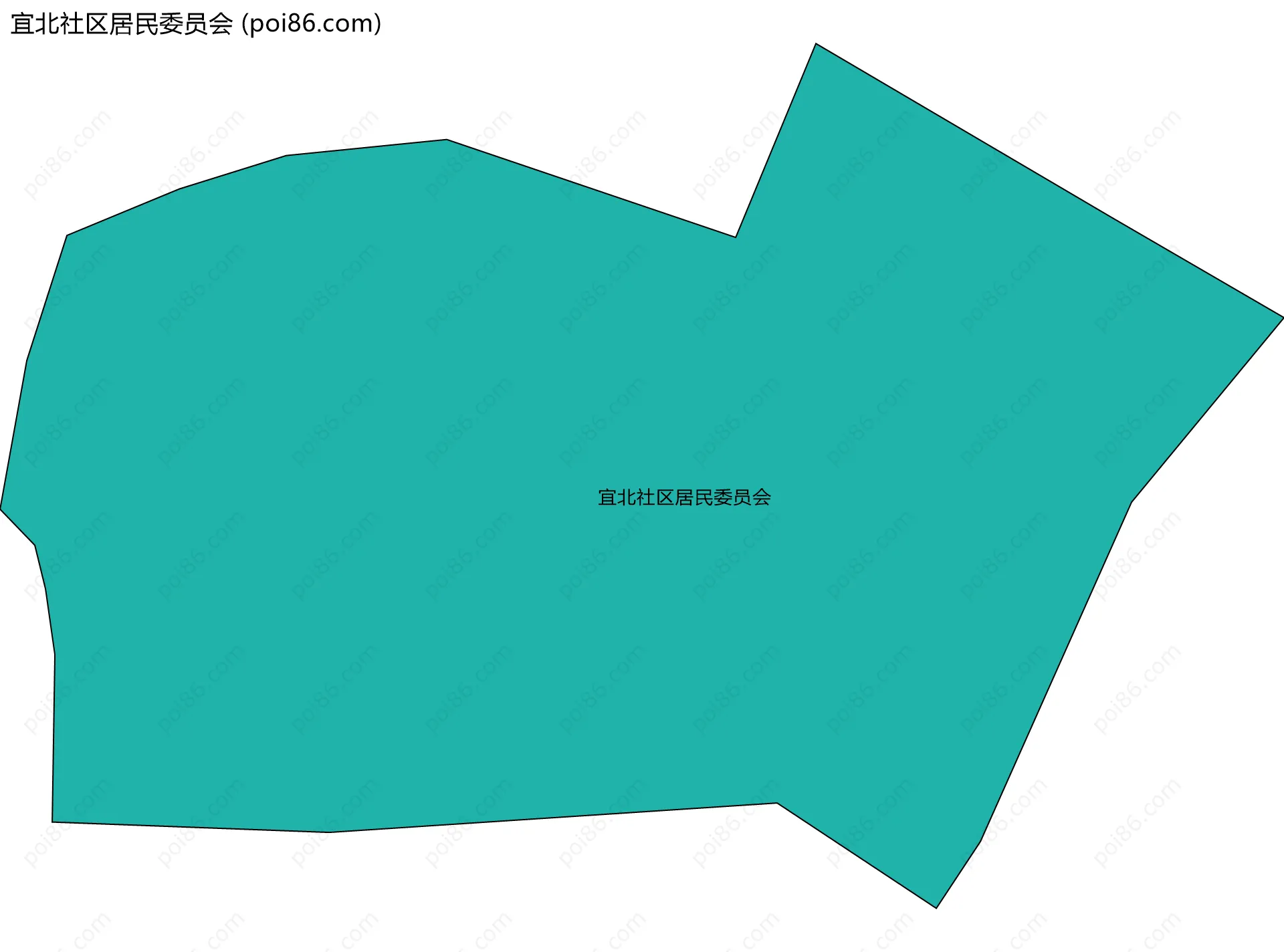 宜北社区居民委员会边界地图