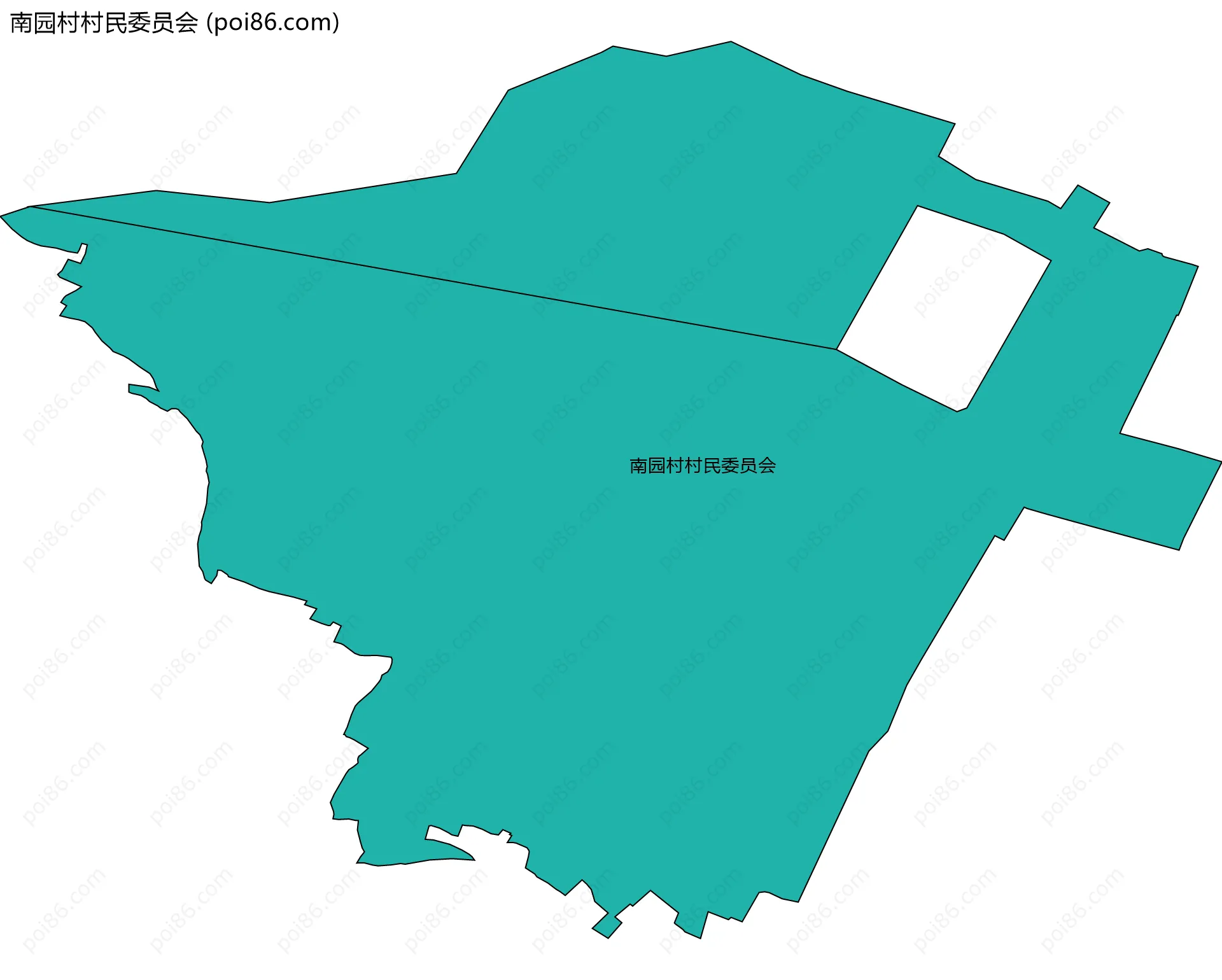 南园村村民委员会边界地图