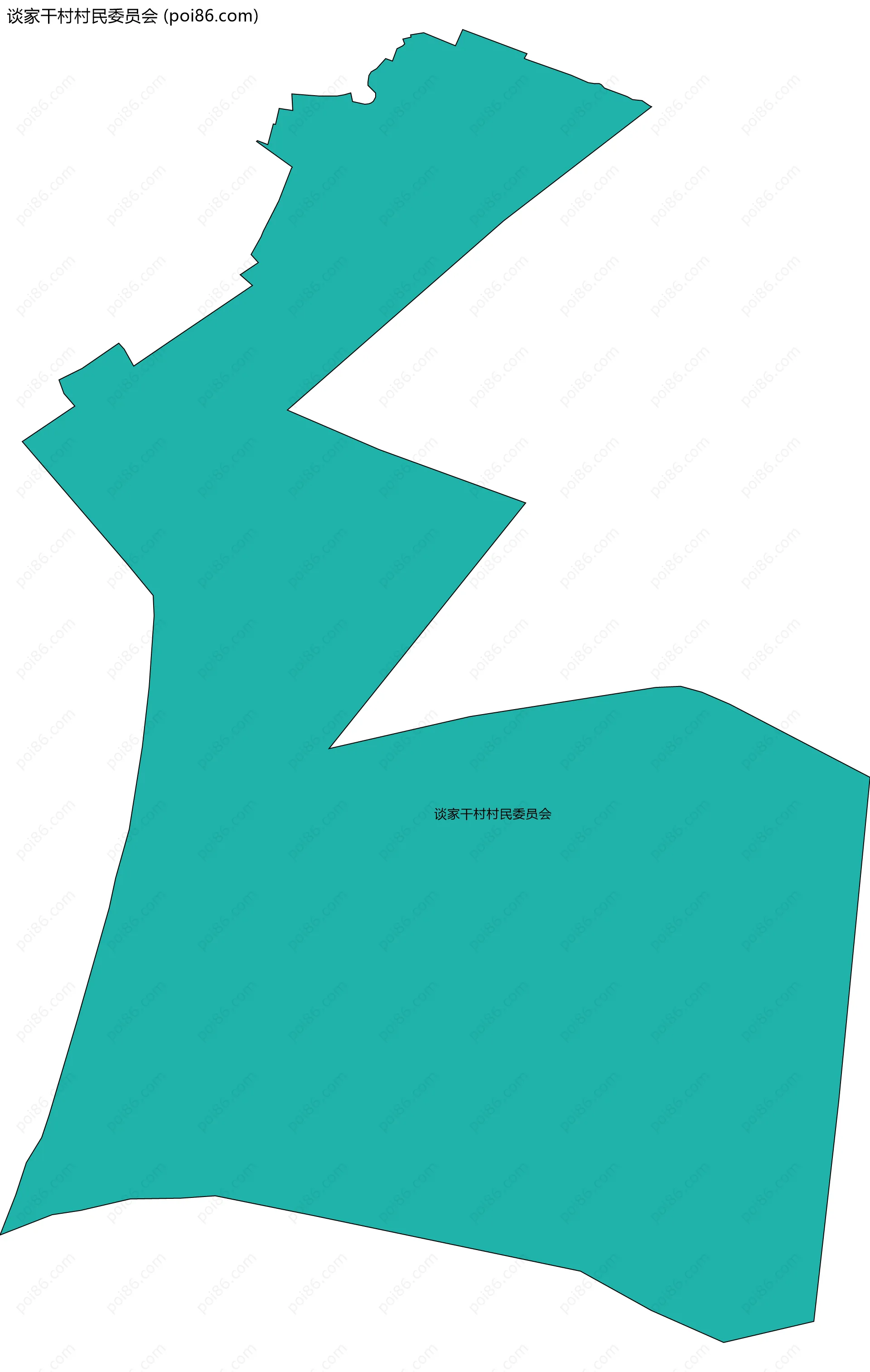 谈家干村村民委员会边界地图