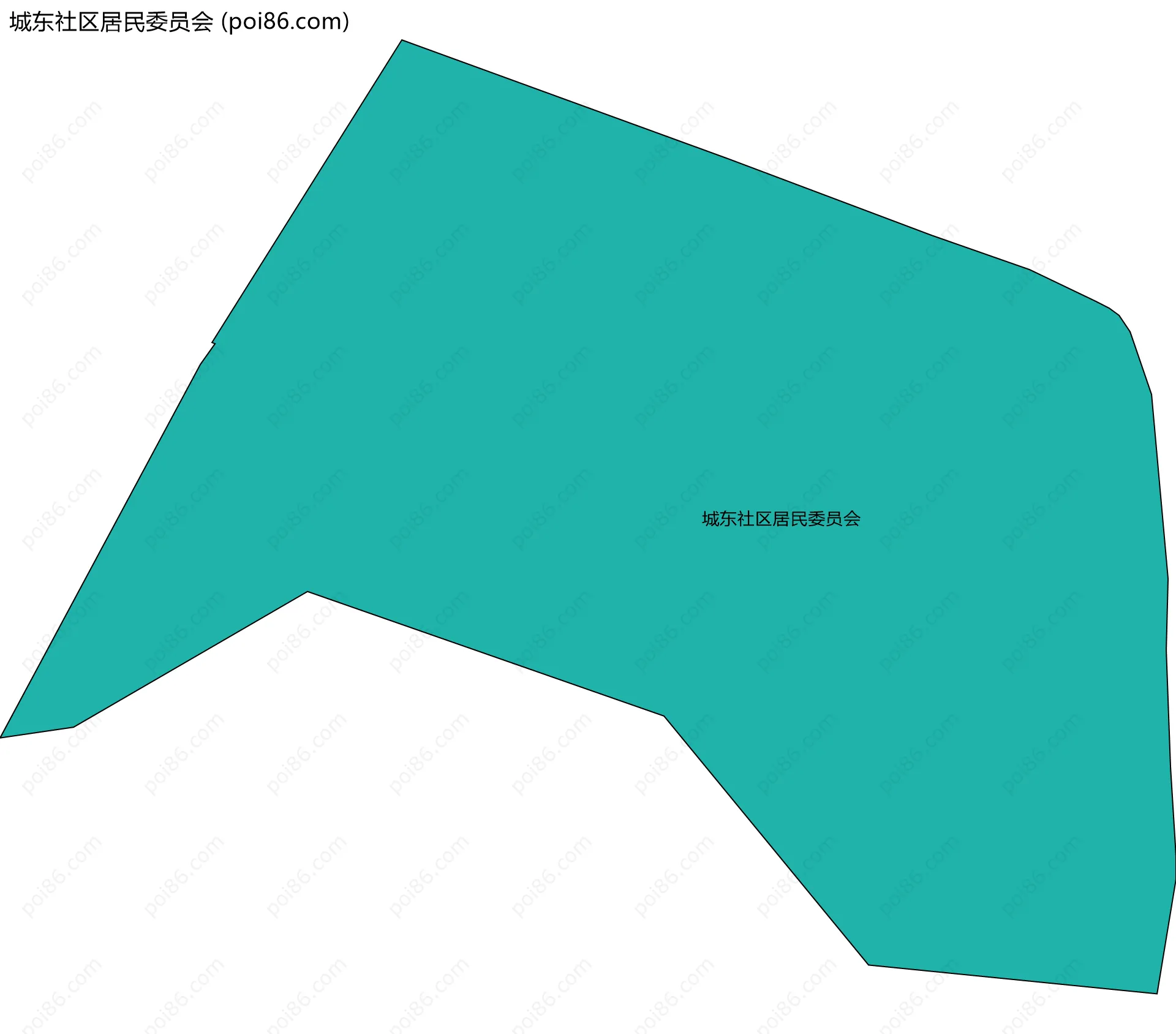 城东社区居民委员会边界地图
