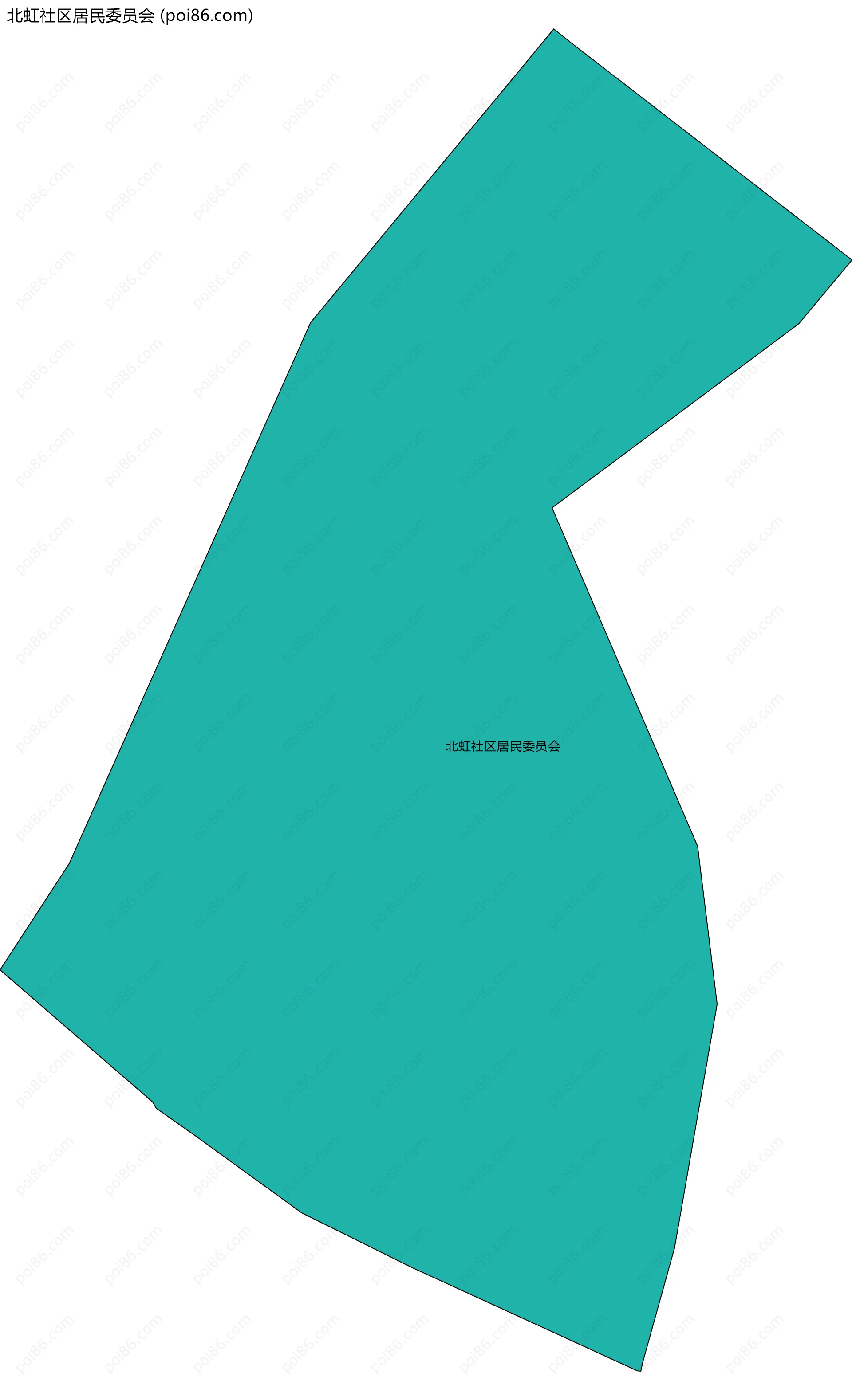 北虹社区居民委员会边界地图