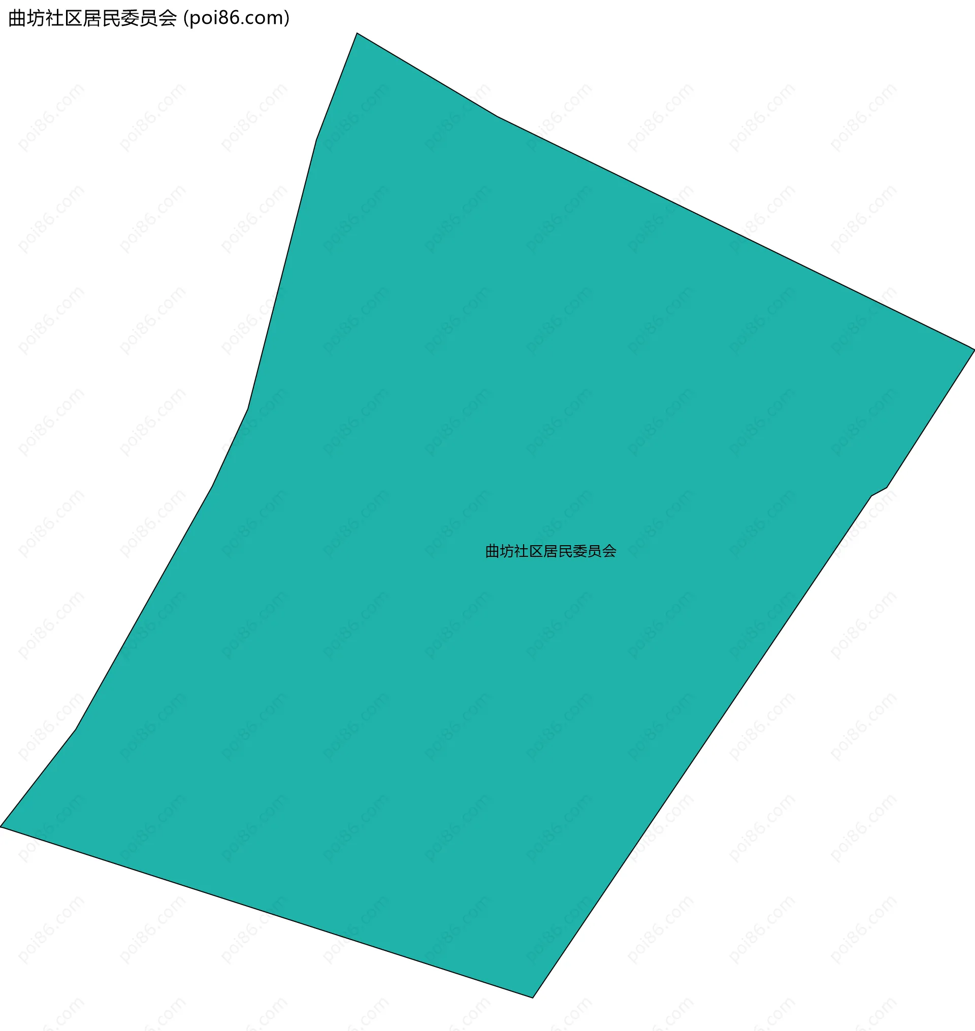 曲坊社区居民委员会边界地图