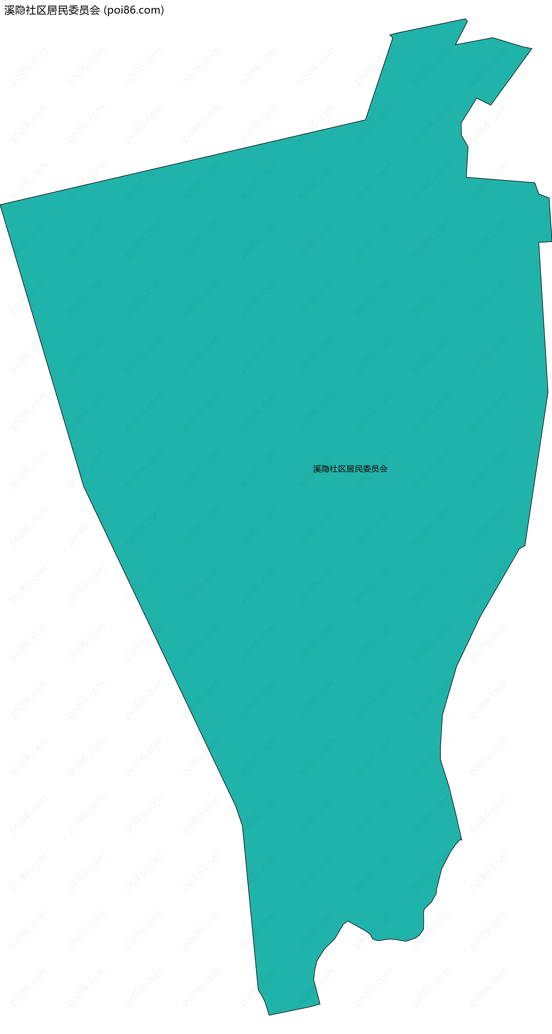 溪隐社区居民委员会边界地图