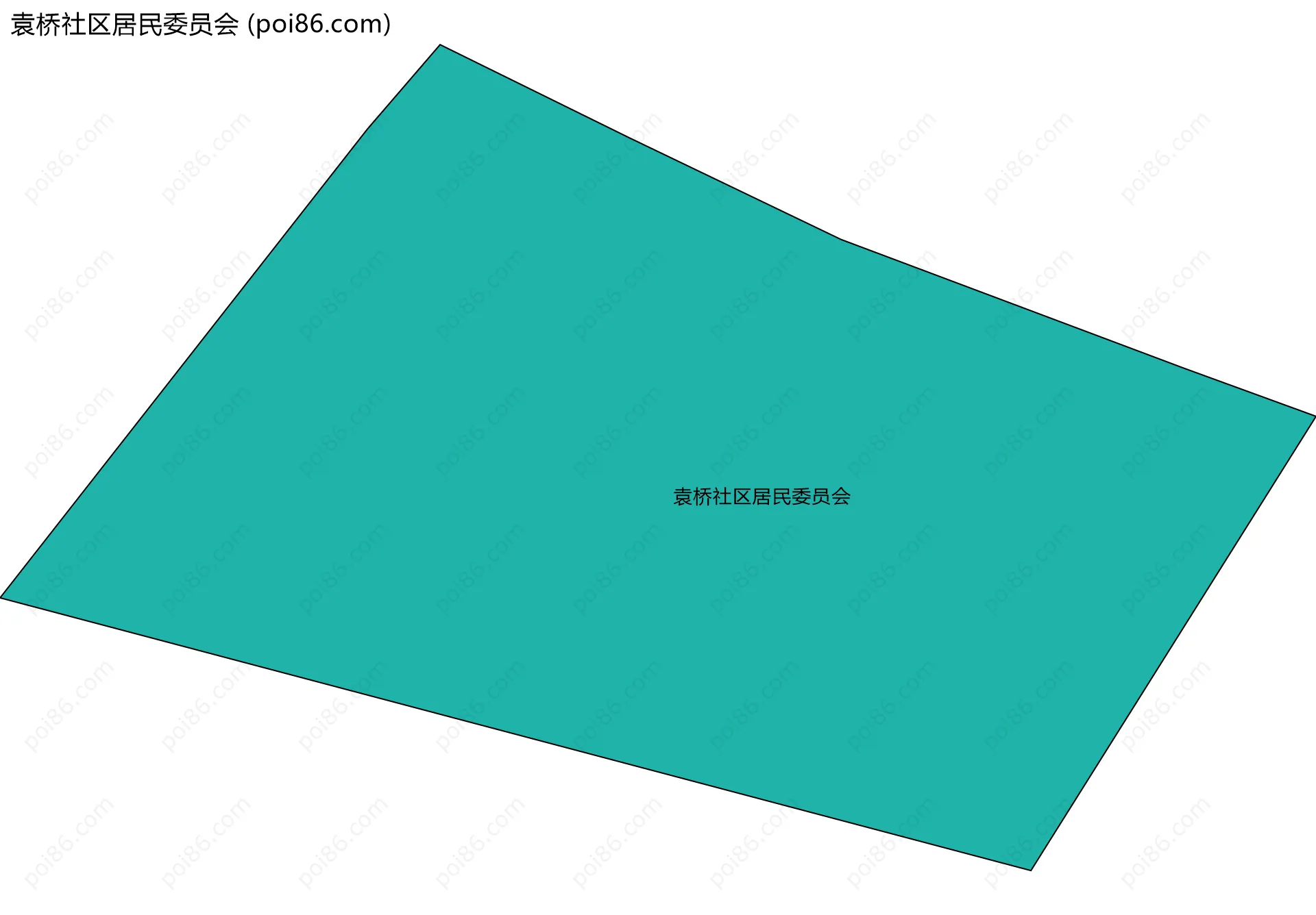 袁桥社区居民委员会边界地图