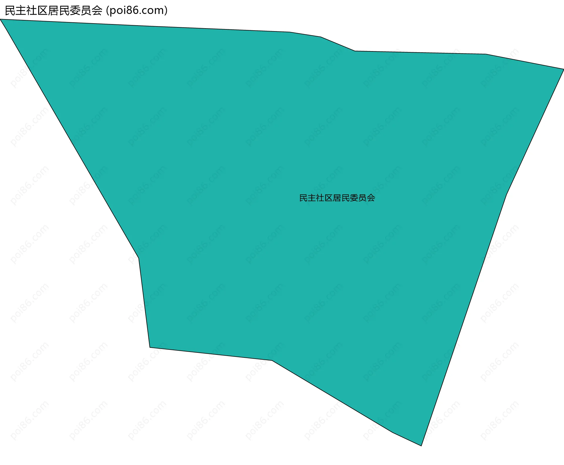 民主社区居民委员会边界地图