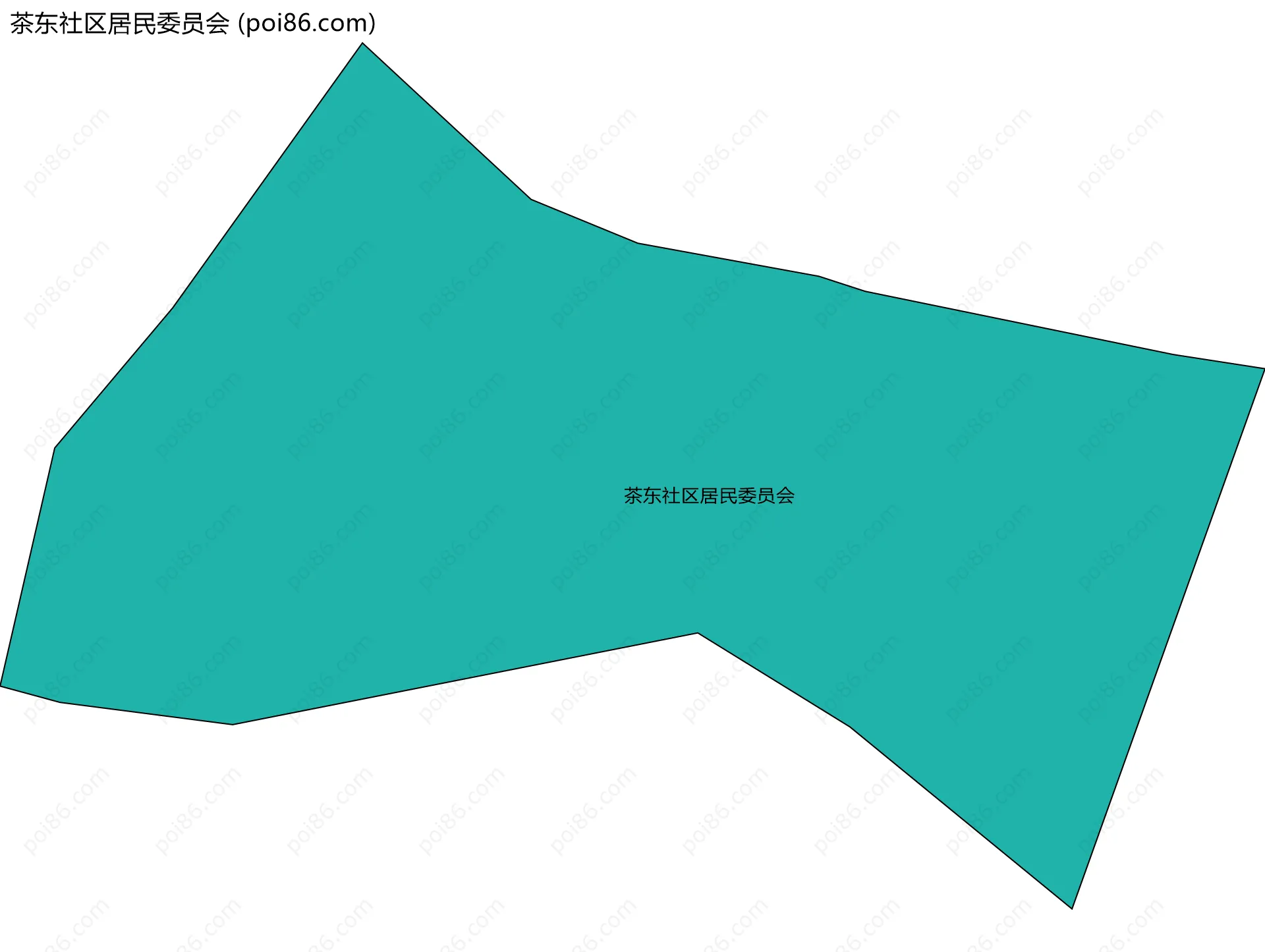 茶东社区居民委员会边界地图