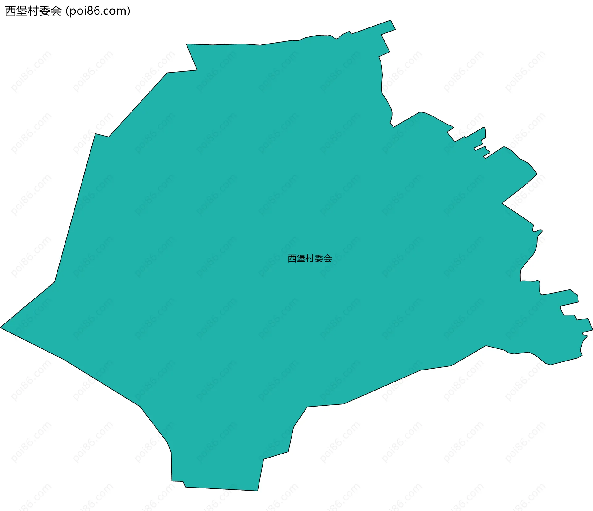 西堡村委会边界地图